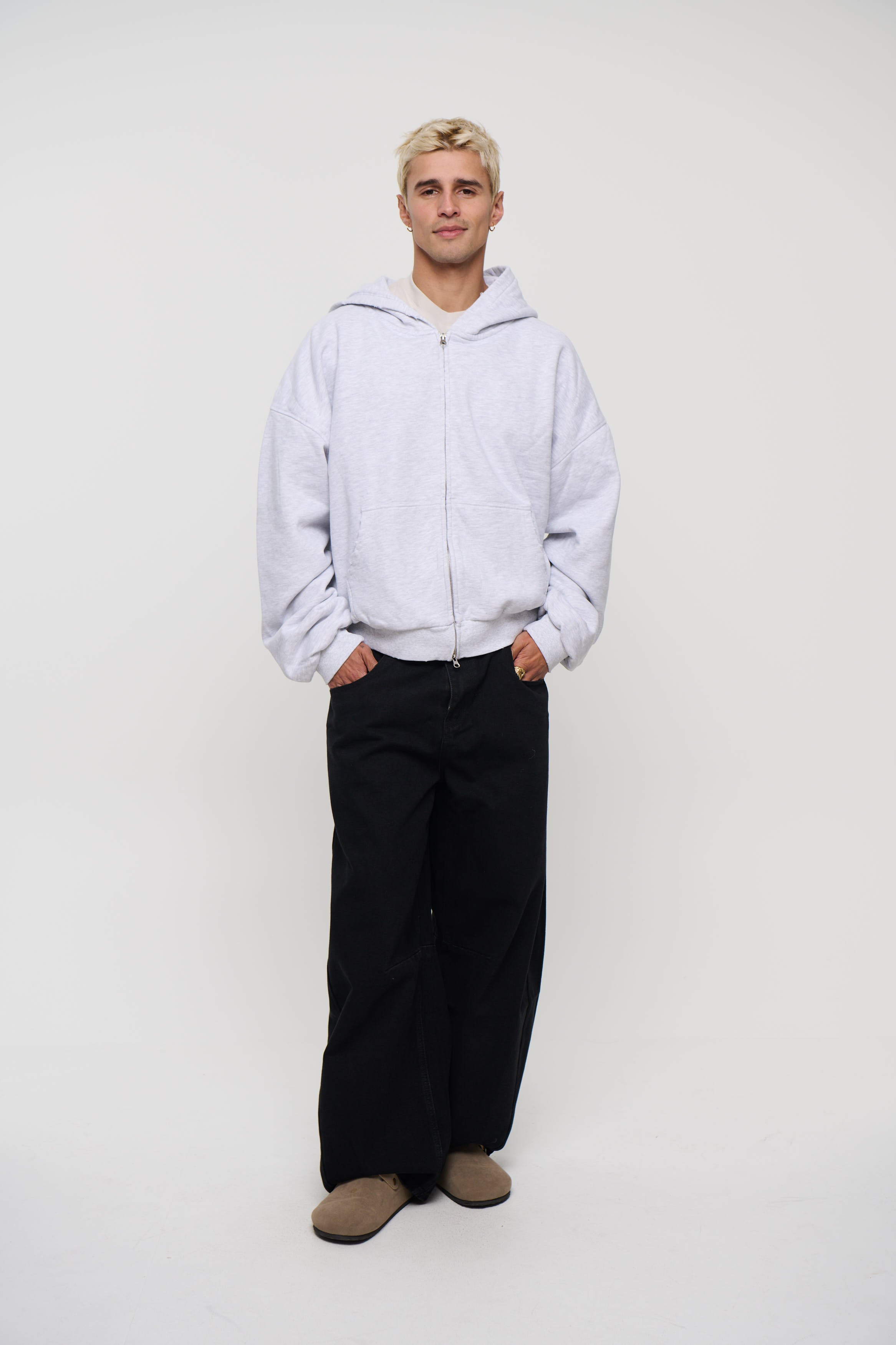 Silv Baggy Drawstring Denim Black