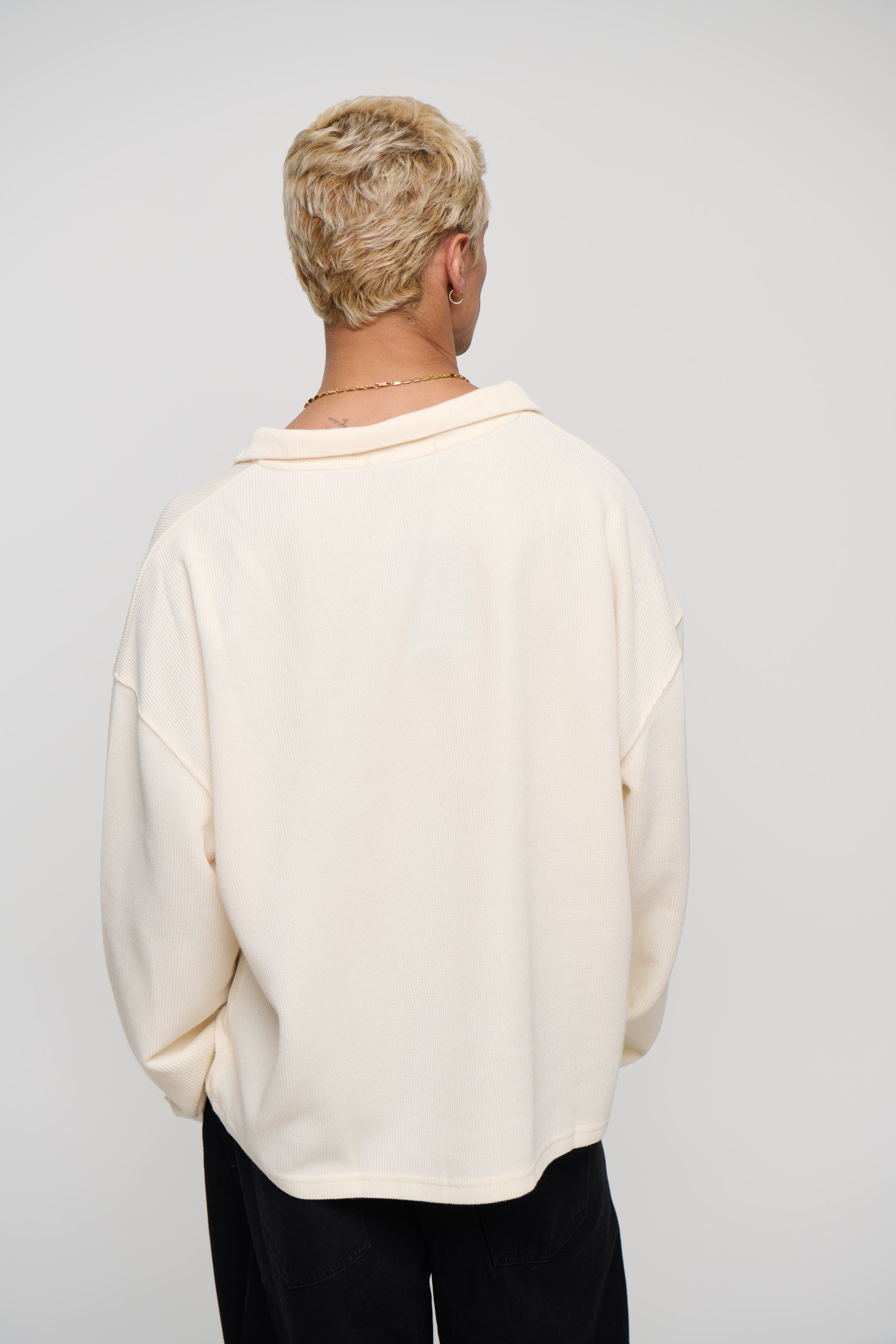Sampson Half Zip Sweater Ivory