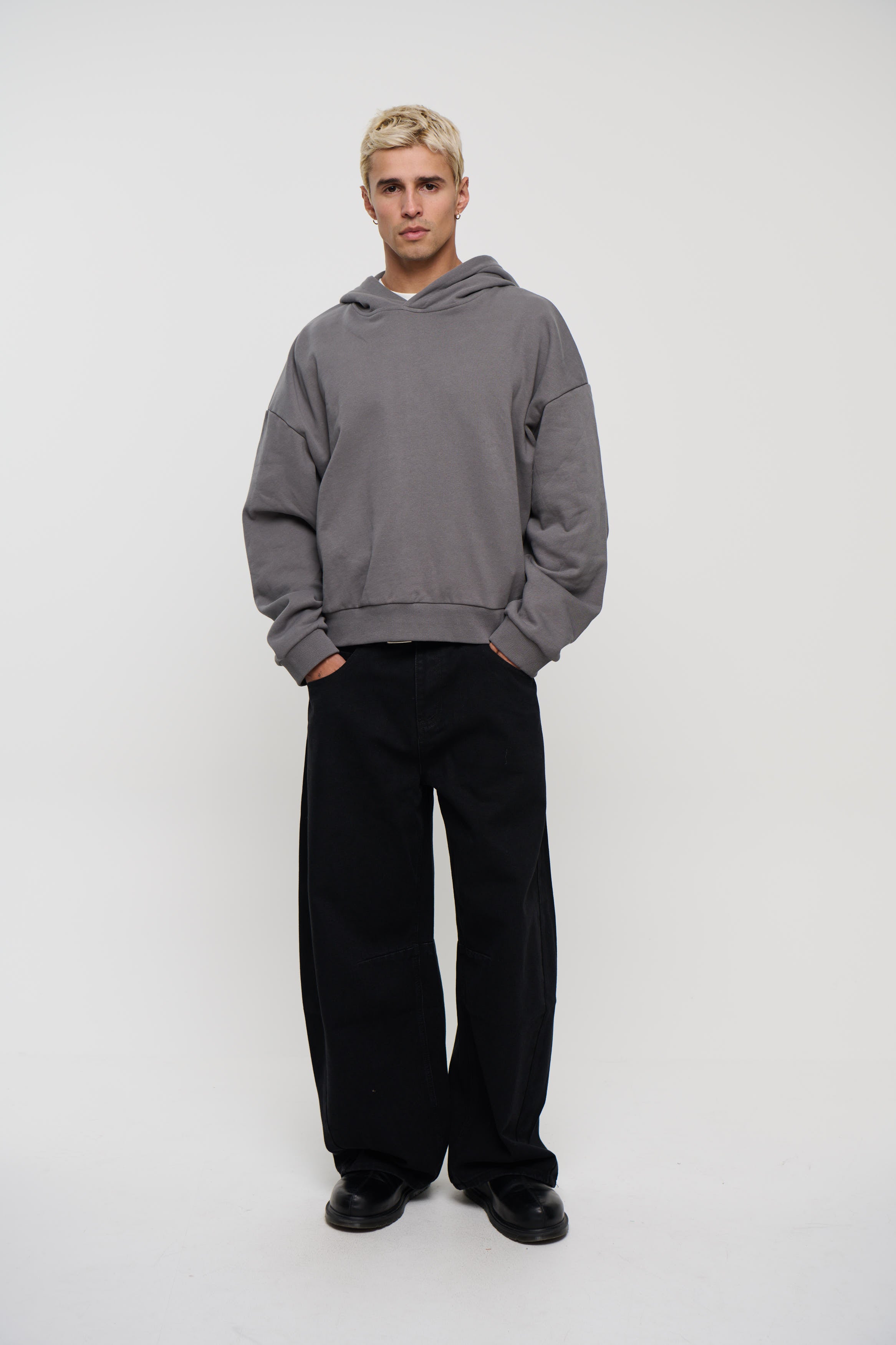 Marcus Heavyweight Cotton Hoodie Charcoal