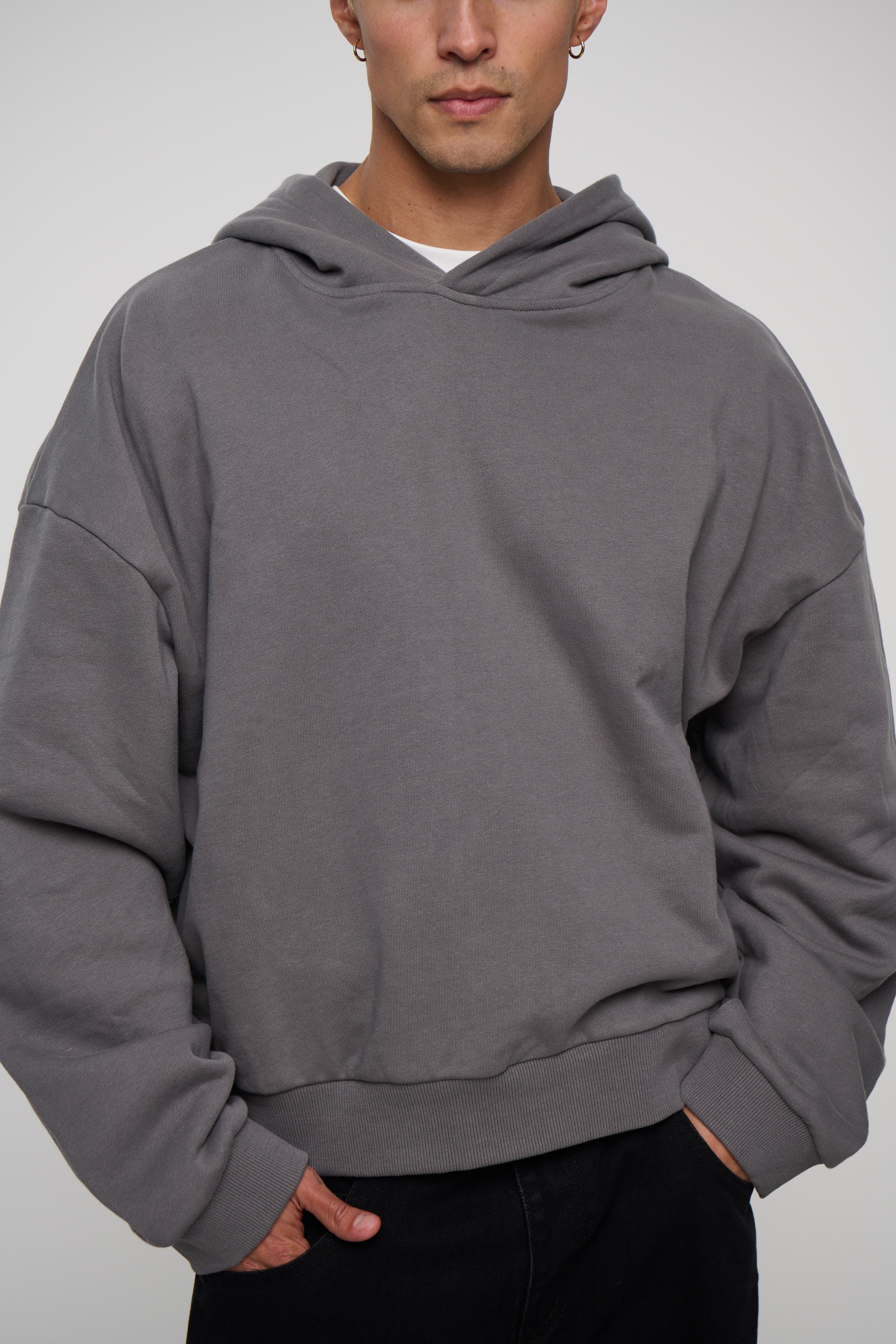 Marcus Heavyweight Cotton Hoodie Charcoal