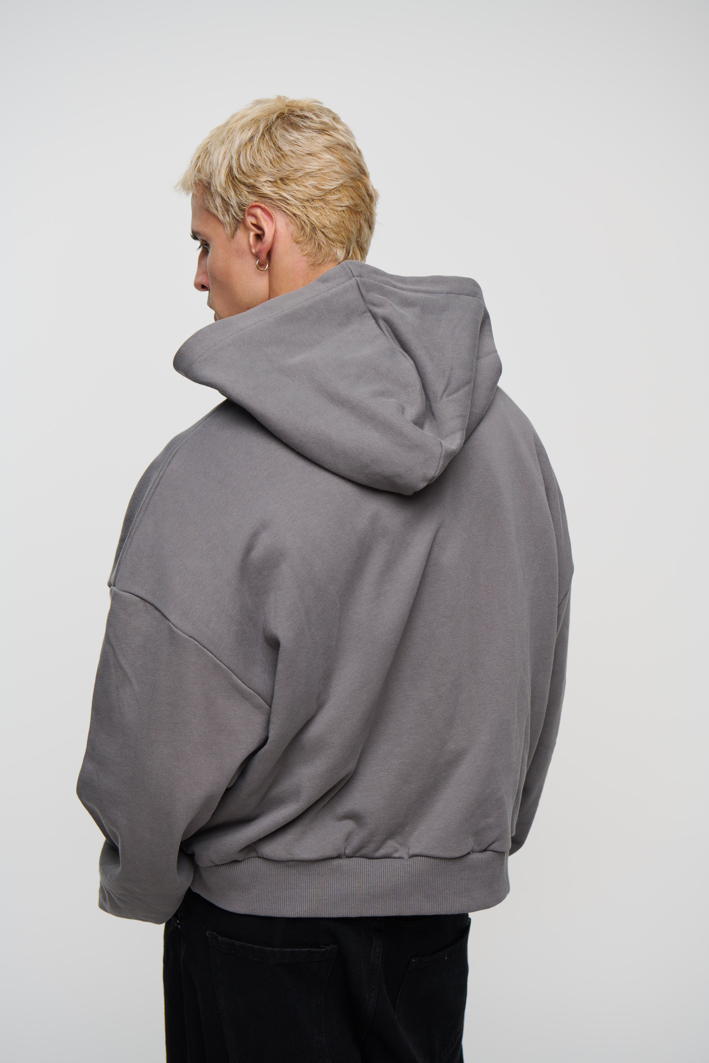 Marcus Heavyweight Cotton Hoodie Charcoal
