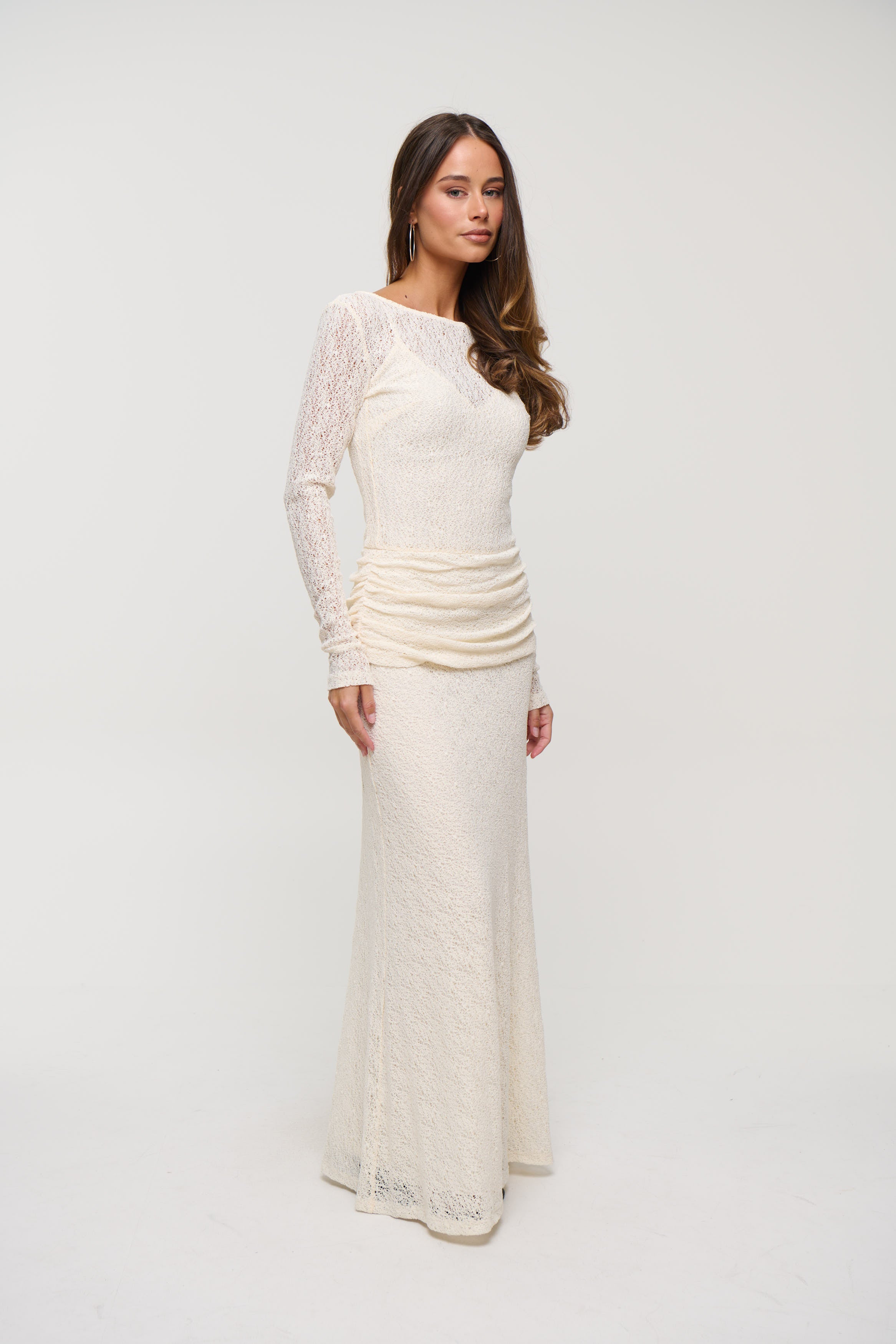 Lotus Maxi Dress Cream