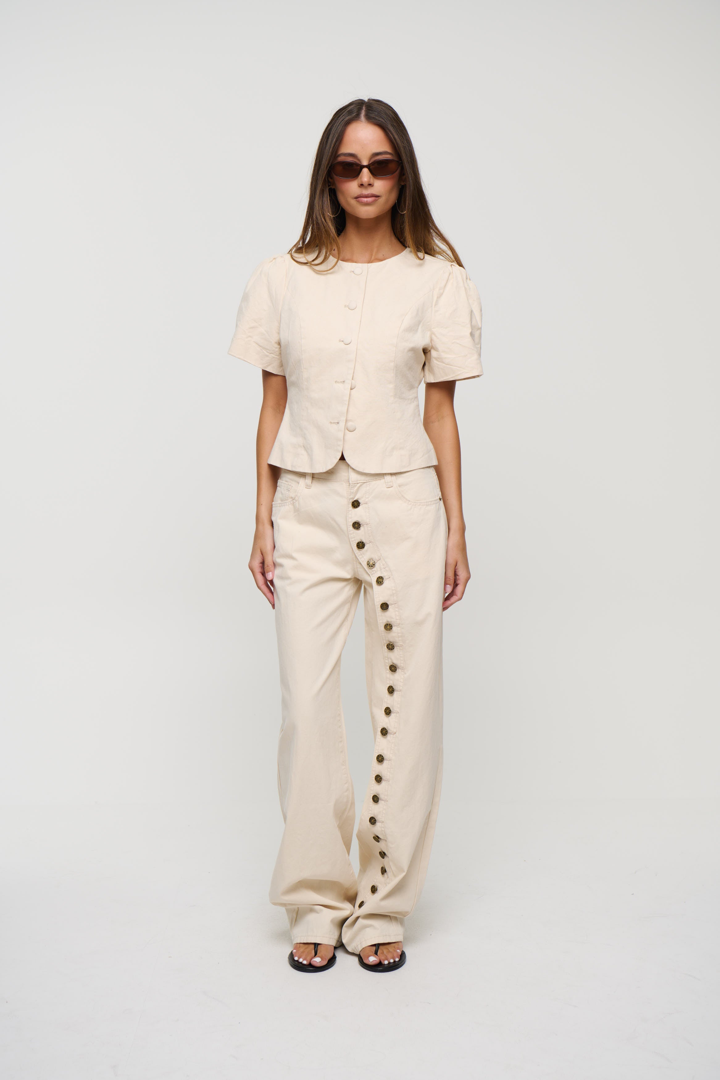 Femme Blouse Beige
