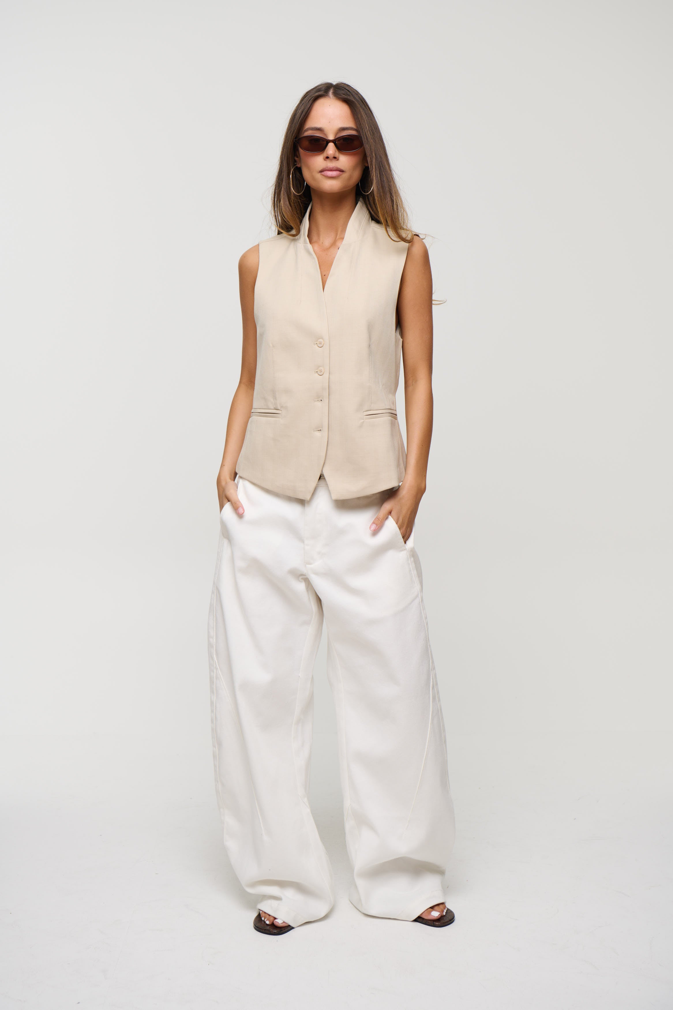 Angeline Vest Sand