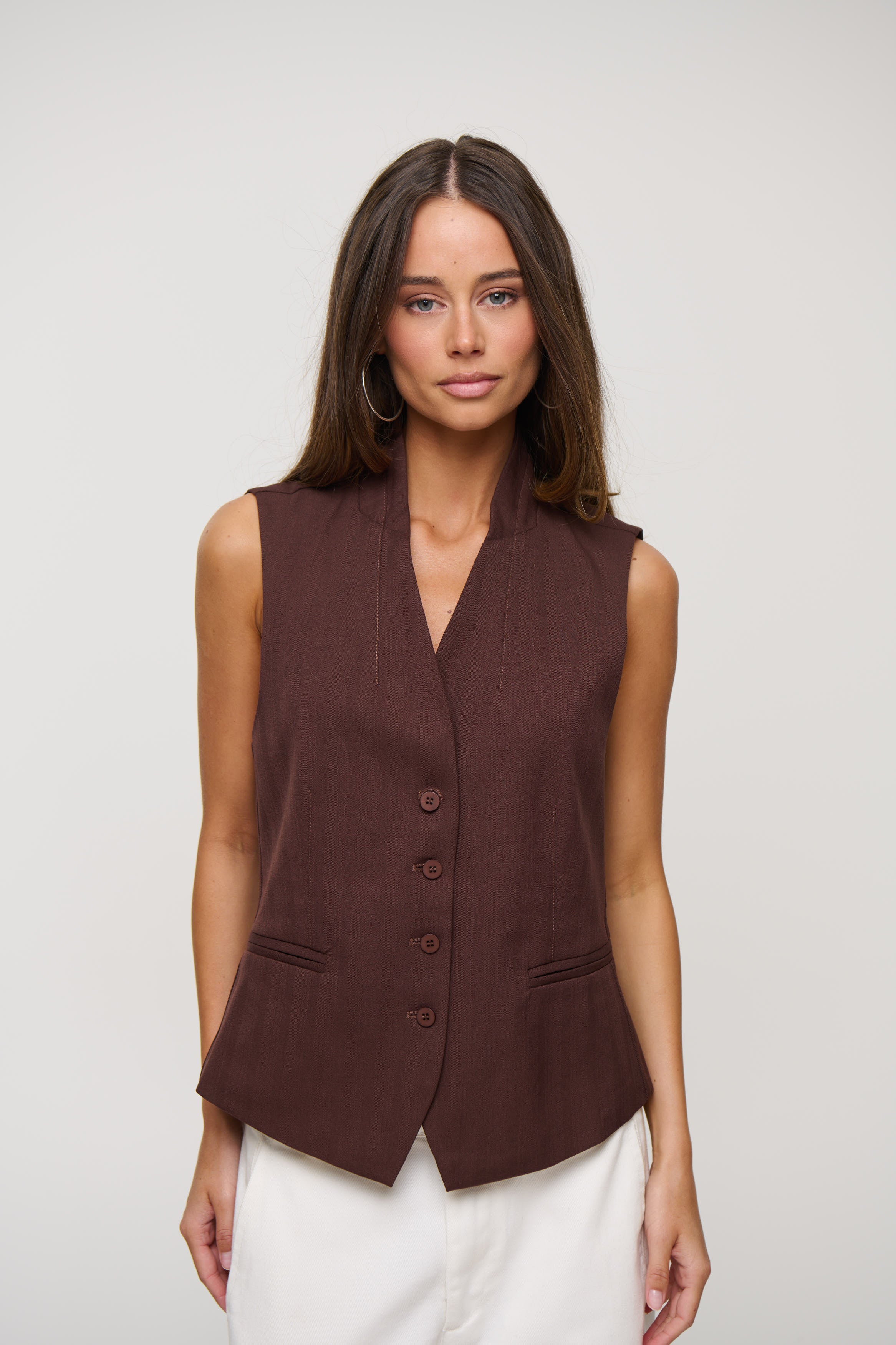 Angeline Vest Chocolate