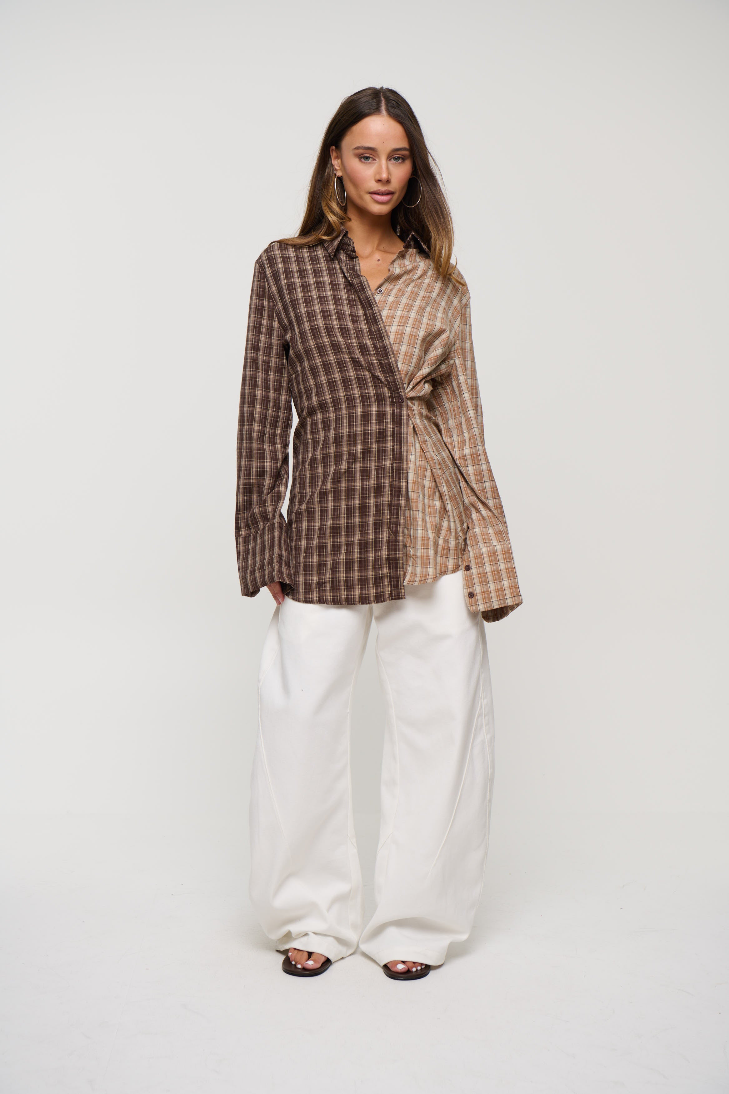 Tully Checkered Shirt Mocca