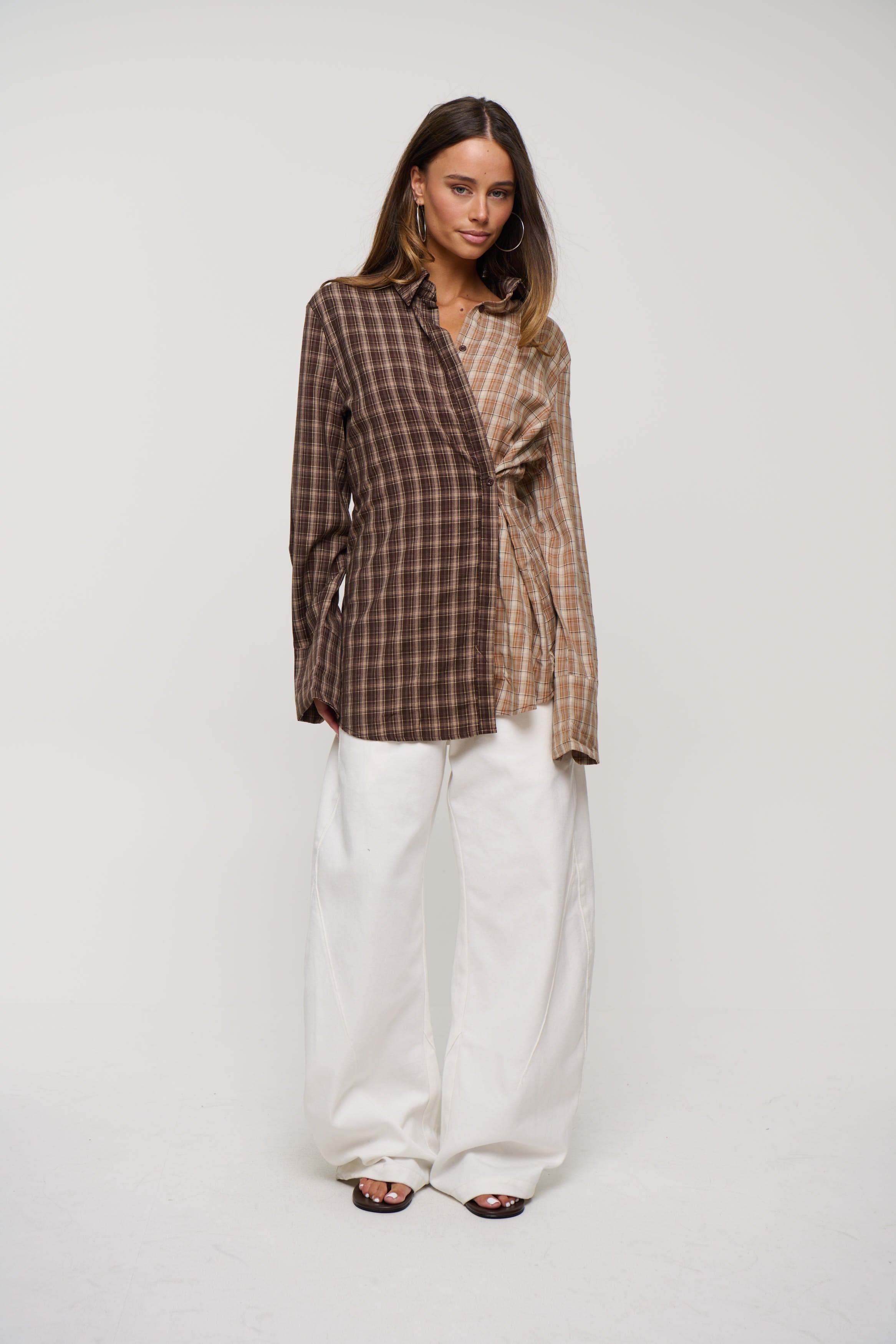 Tully Checkered Shirt Mocca