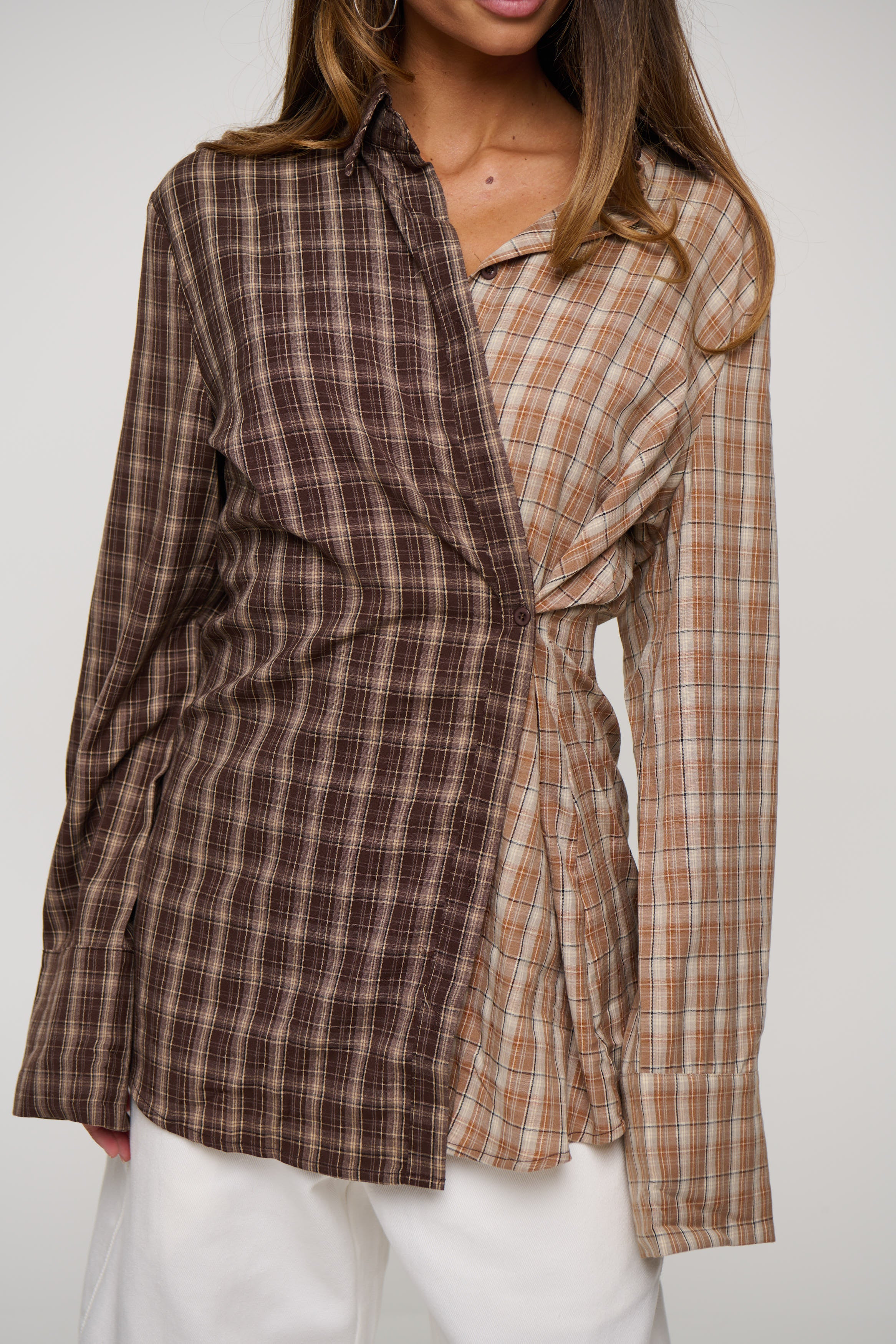 Tully Checkered Shirt Mocca