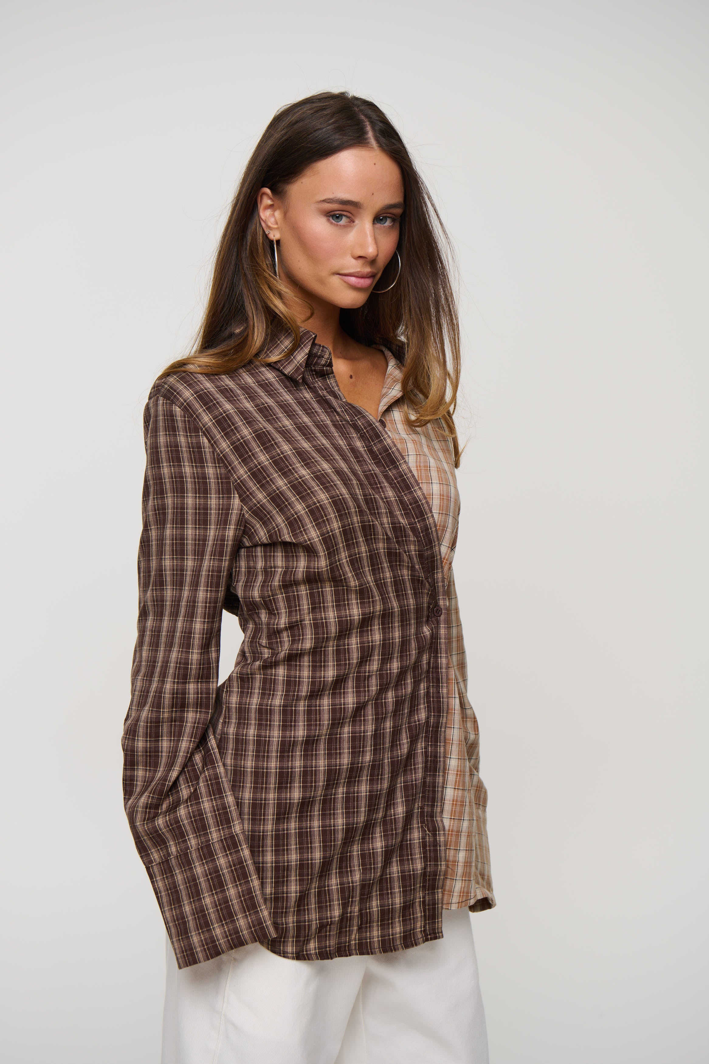Tully Checkered Shirt Mocca
