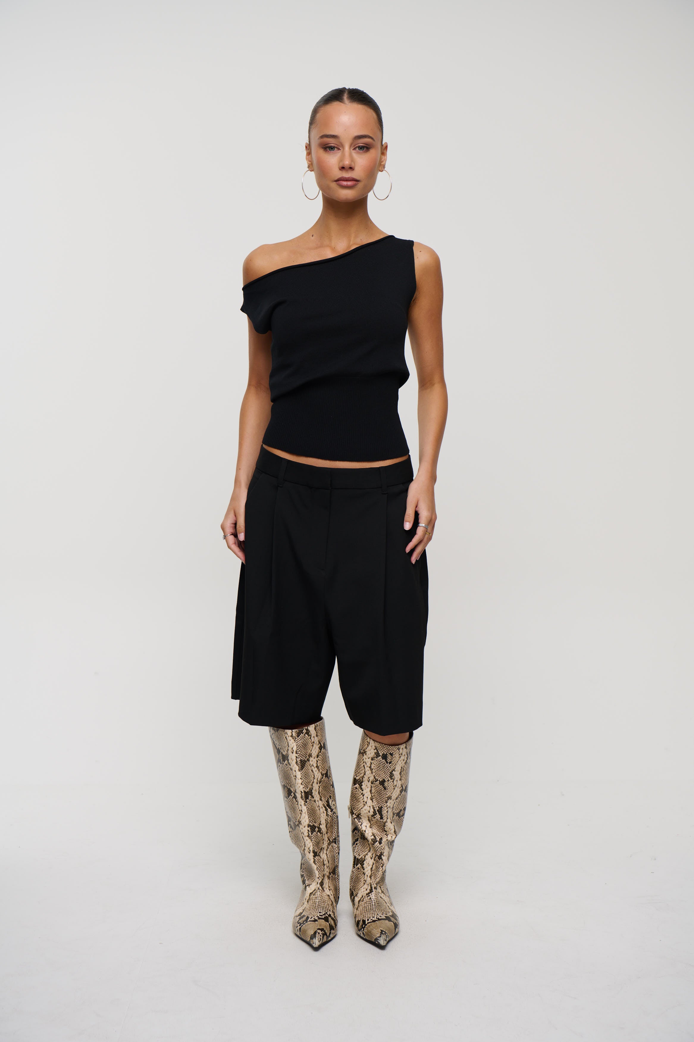 Sailor Knit Top Black