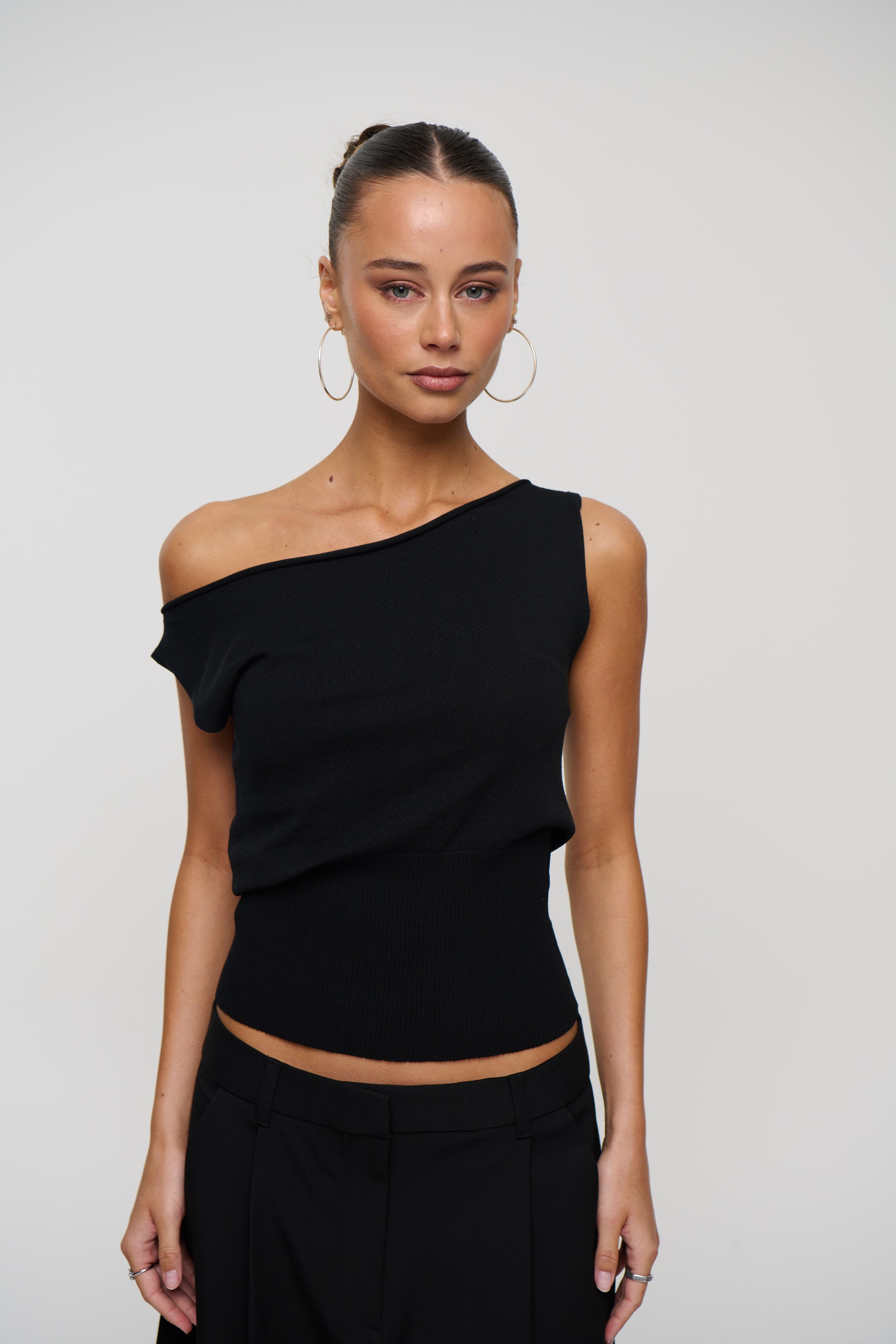 Sailor Knit Top Black