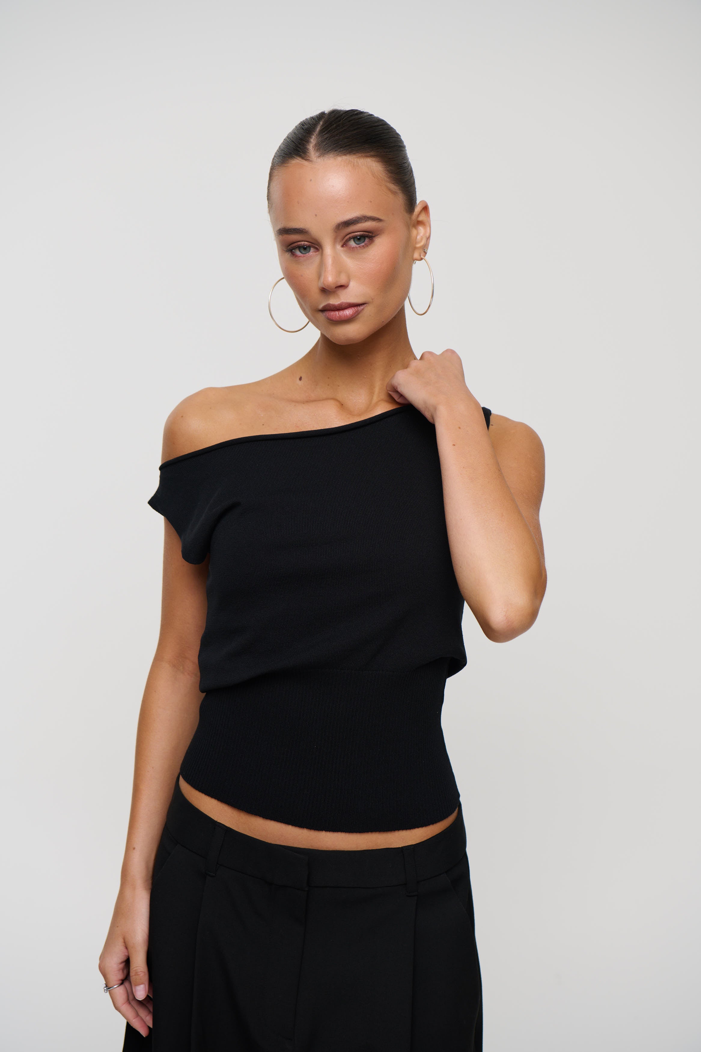 Sailor Knit Top Black