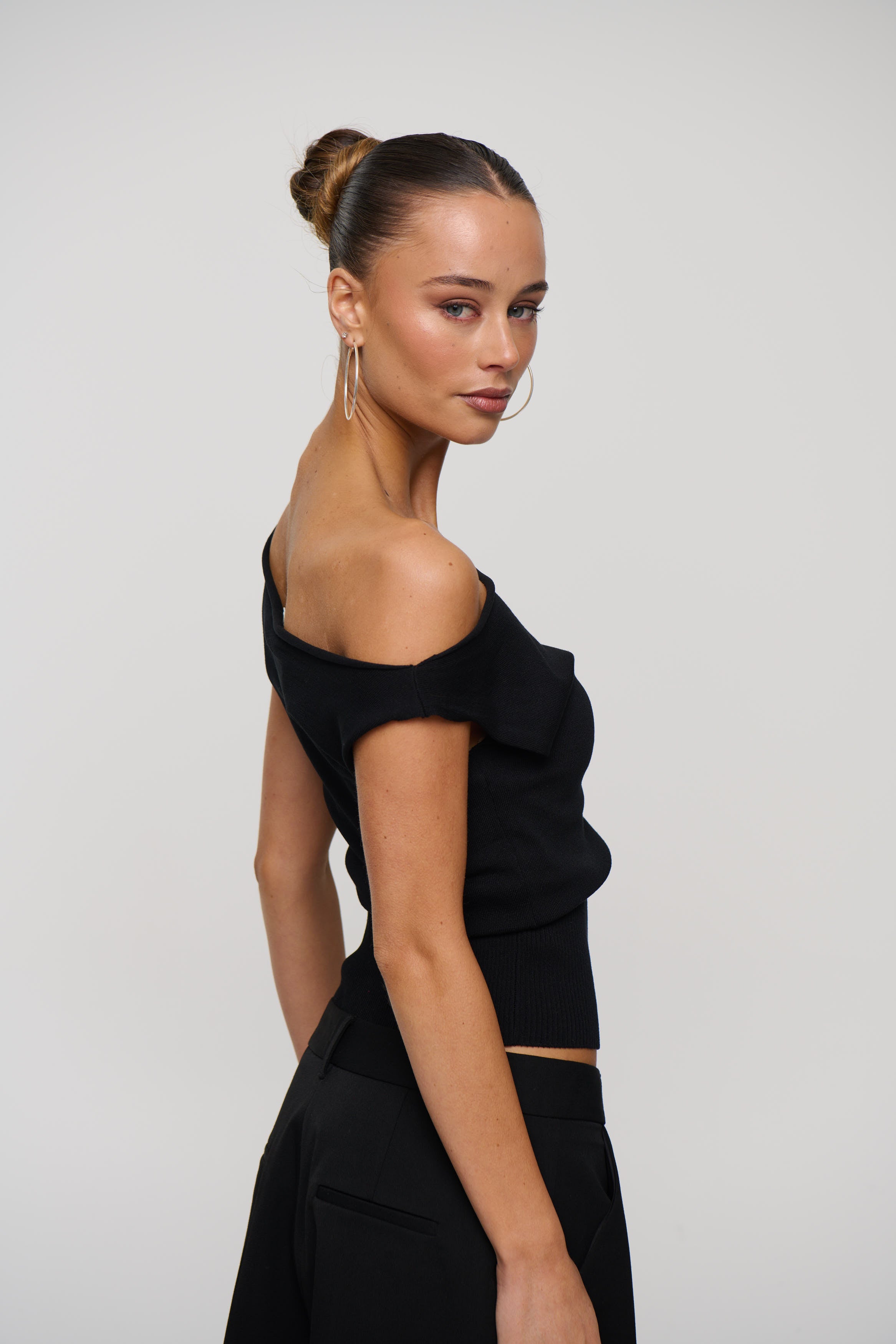Sailor Knit Top Black