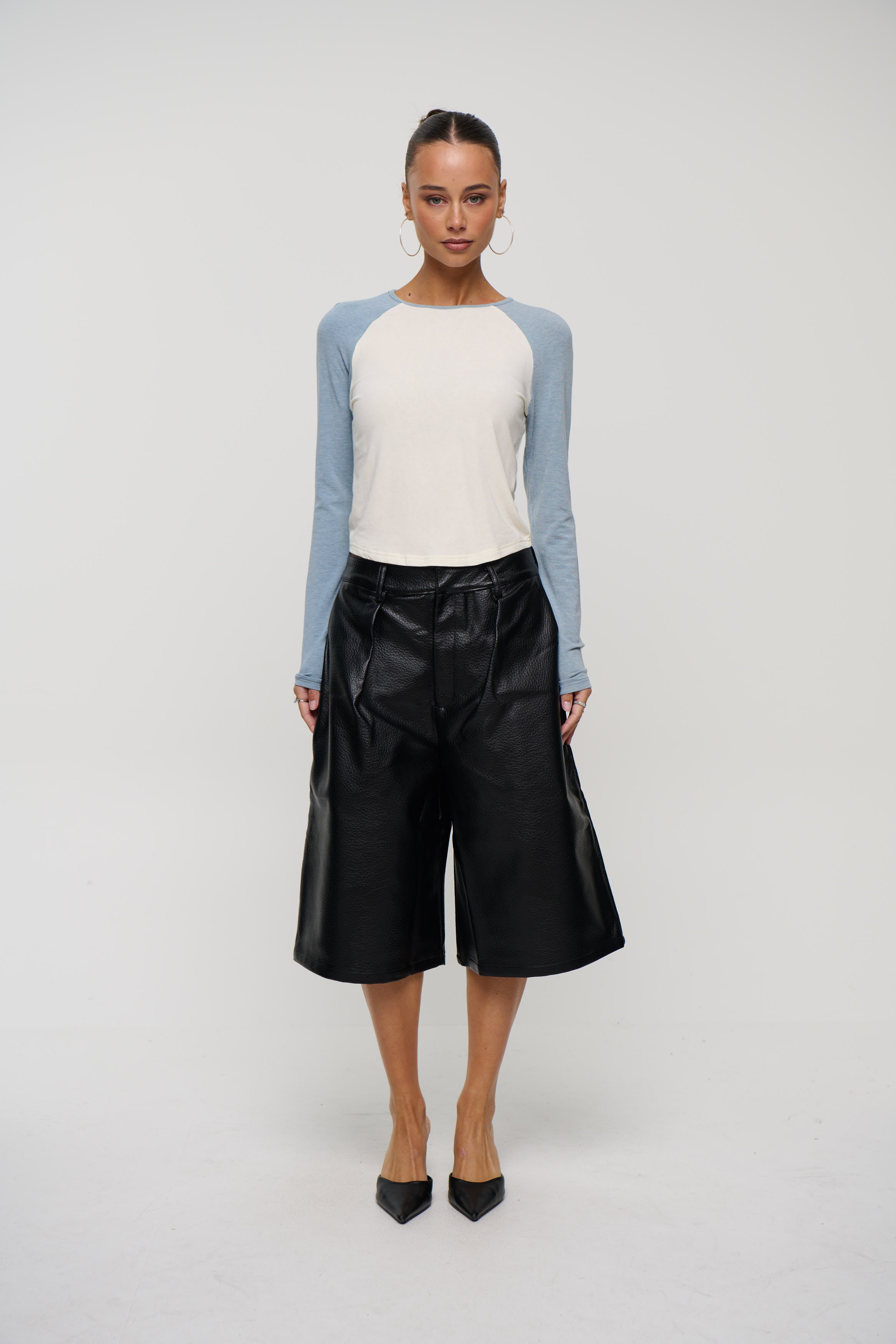Aluna Long Sleeve Blue/Beige