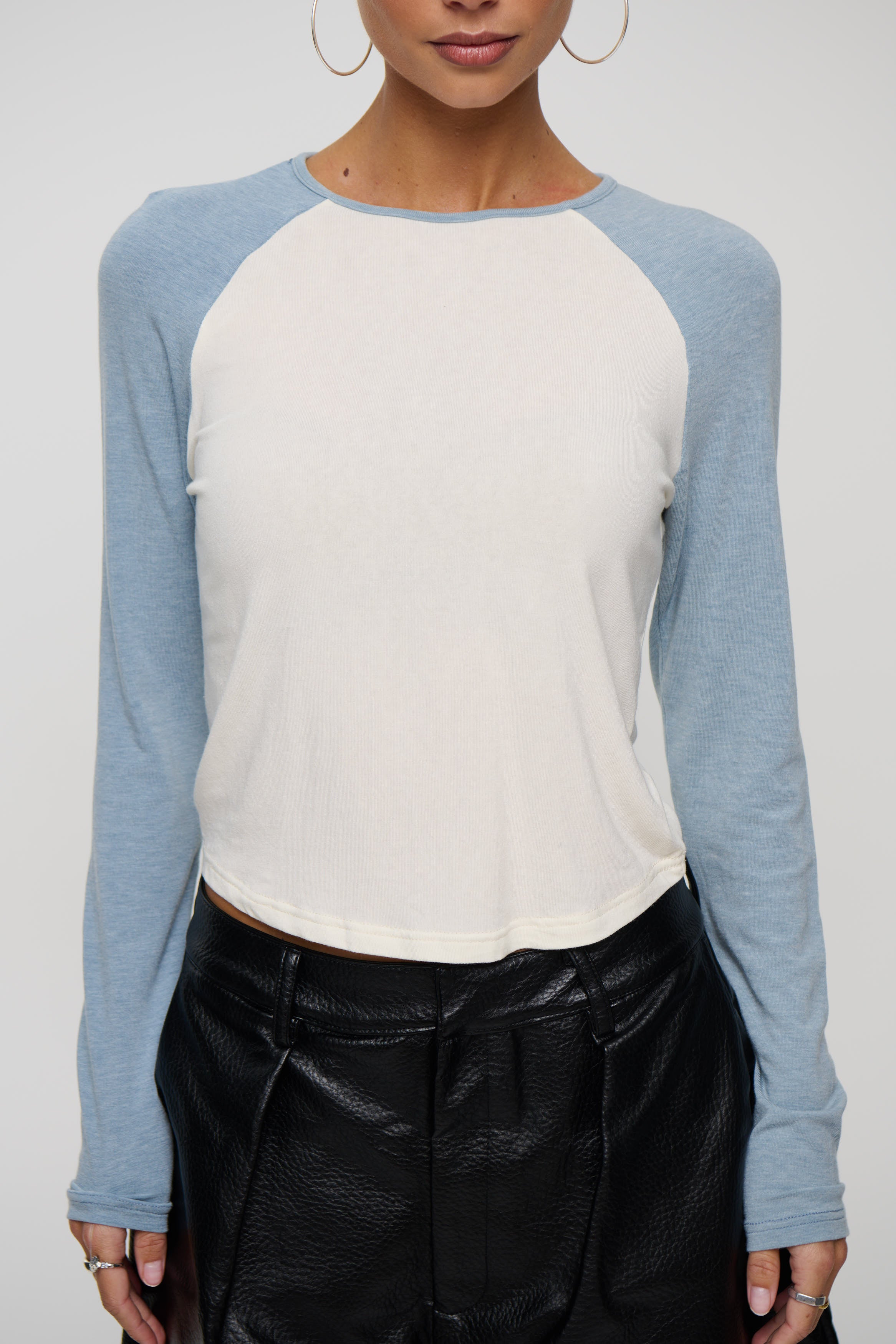 Aluna Long Sleeve Blue/Beige