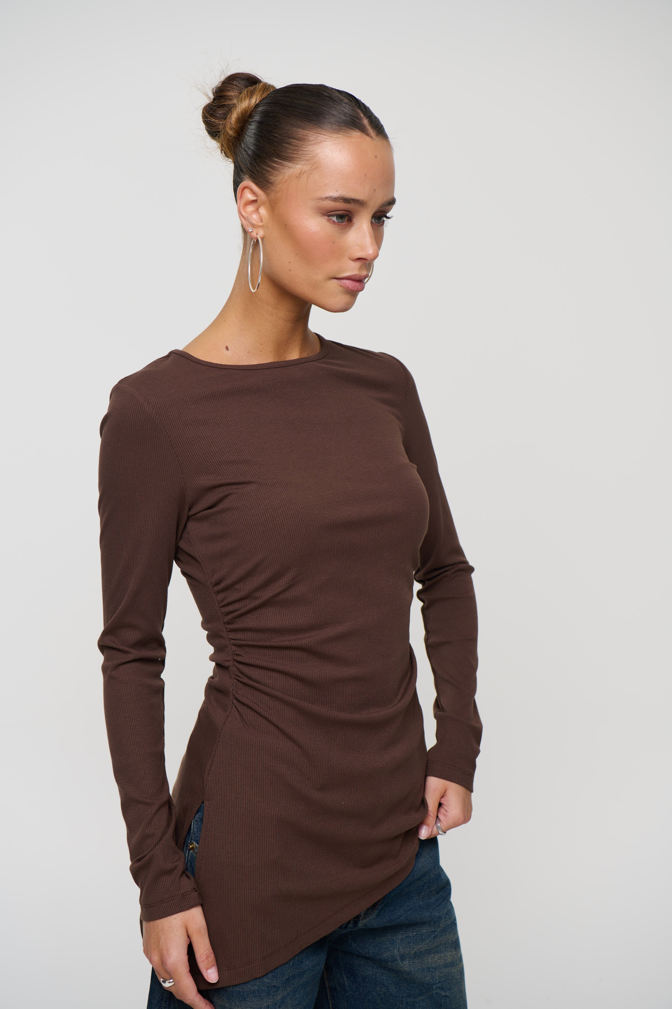 Lorina Long Sleeve Chocolate