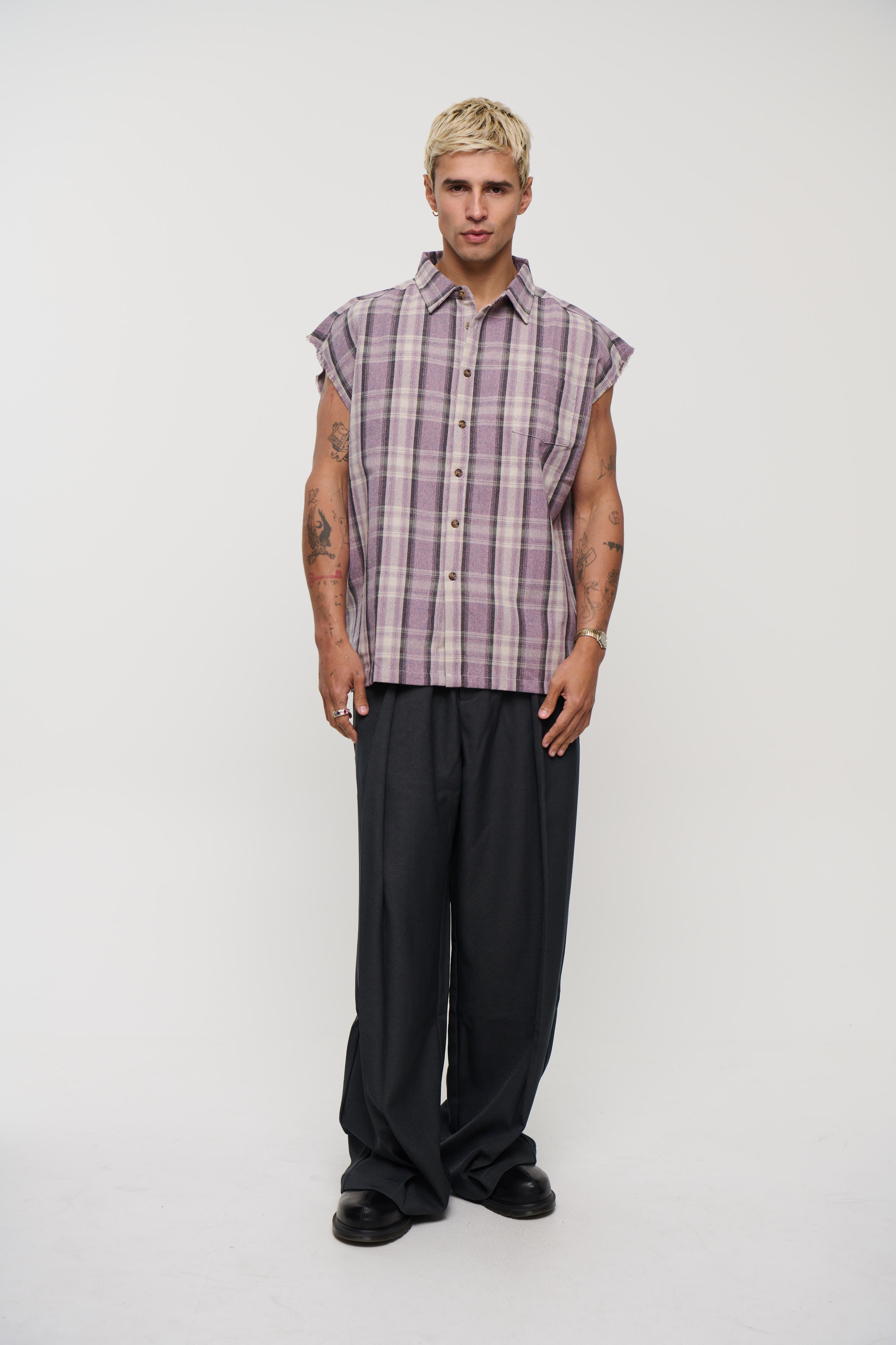 Brooklyn Check Cutoff Lilac