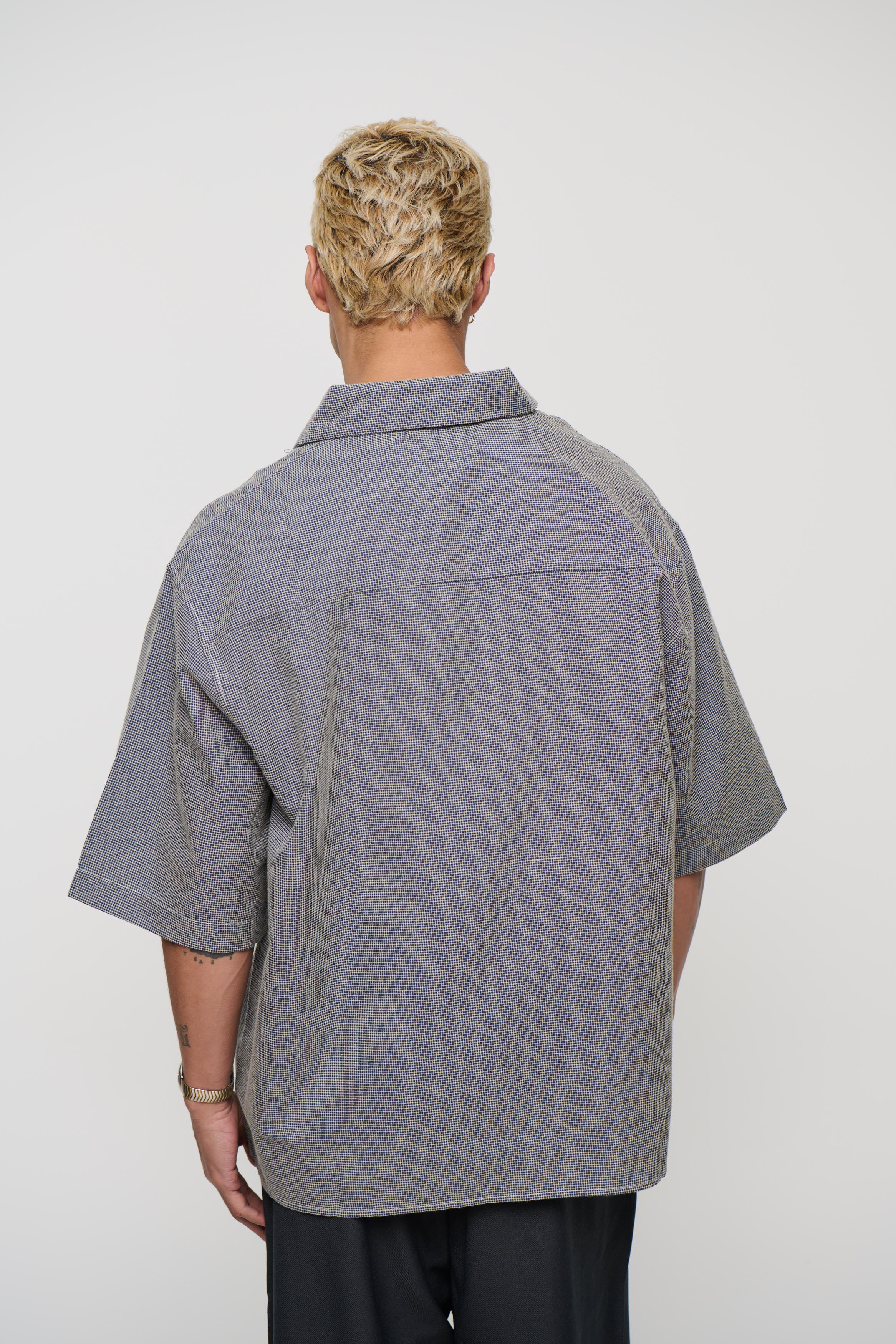 Scott Shirt Check Blue Embroidery