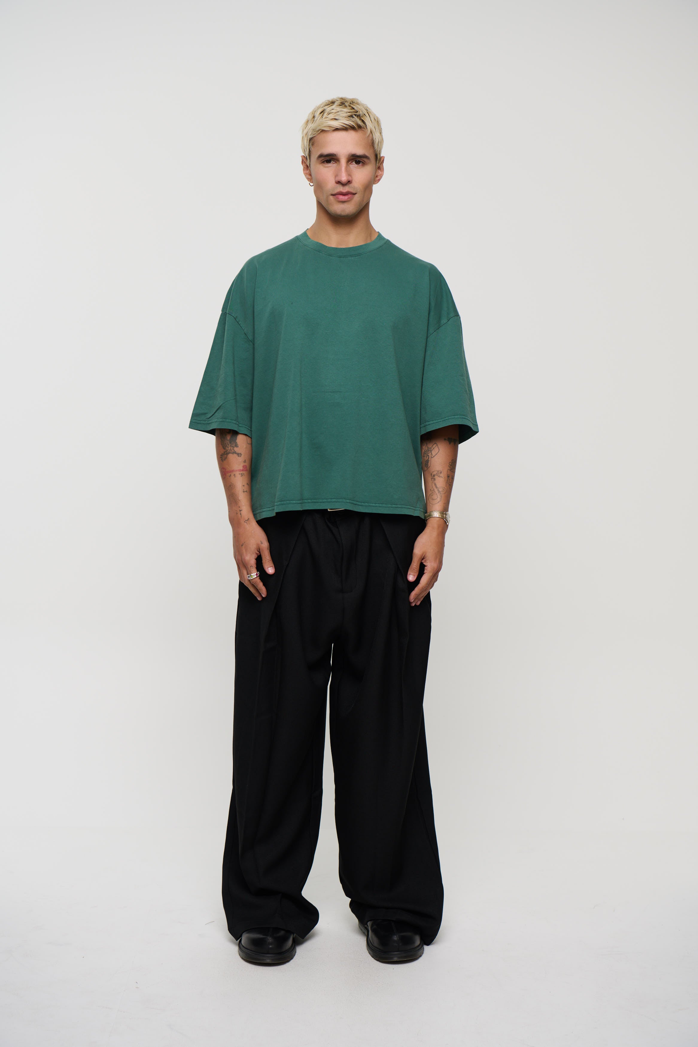 NTH Crop Box Tee Dark Green