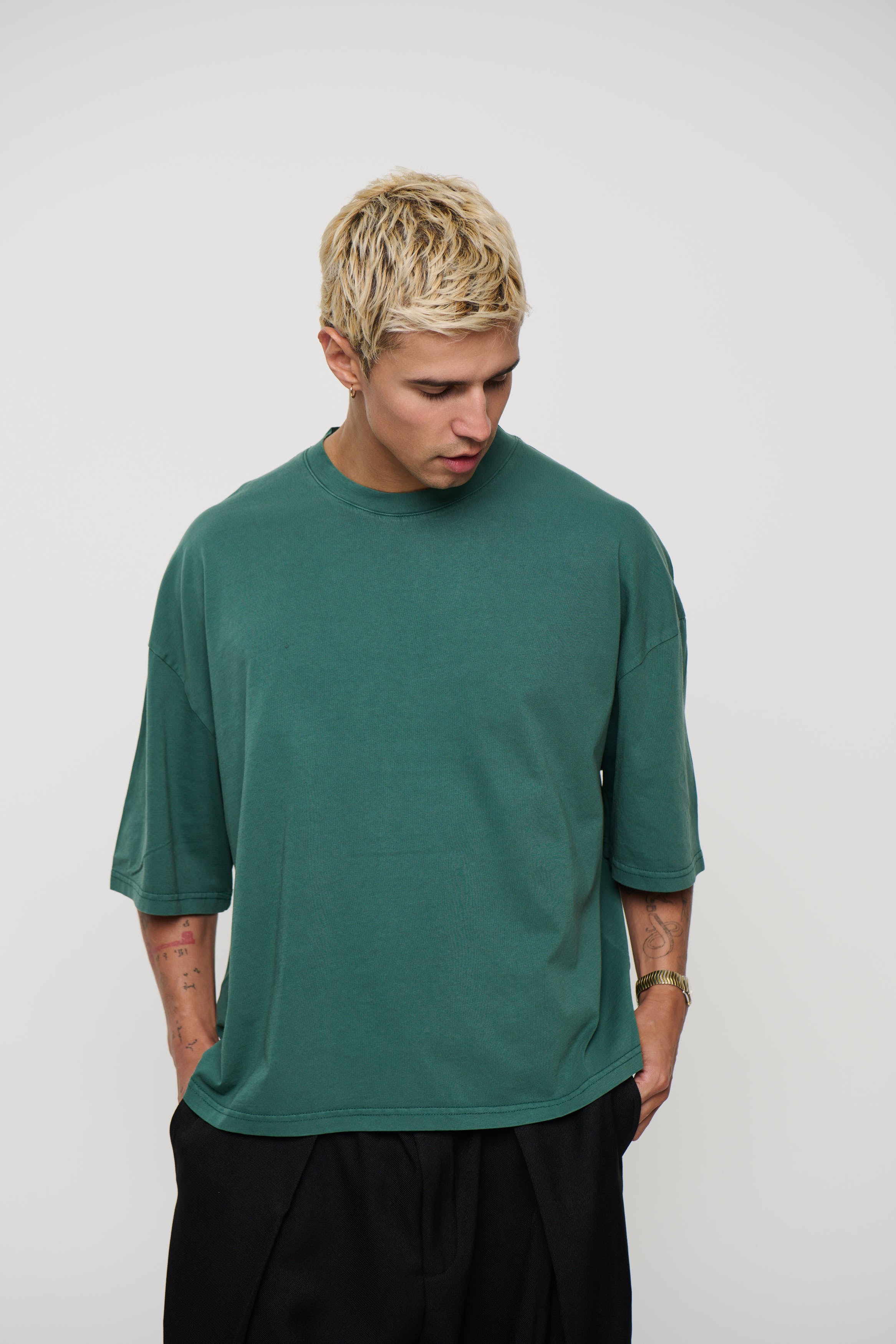 NTH Crop Box Tee Dark Green