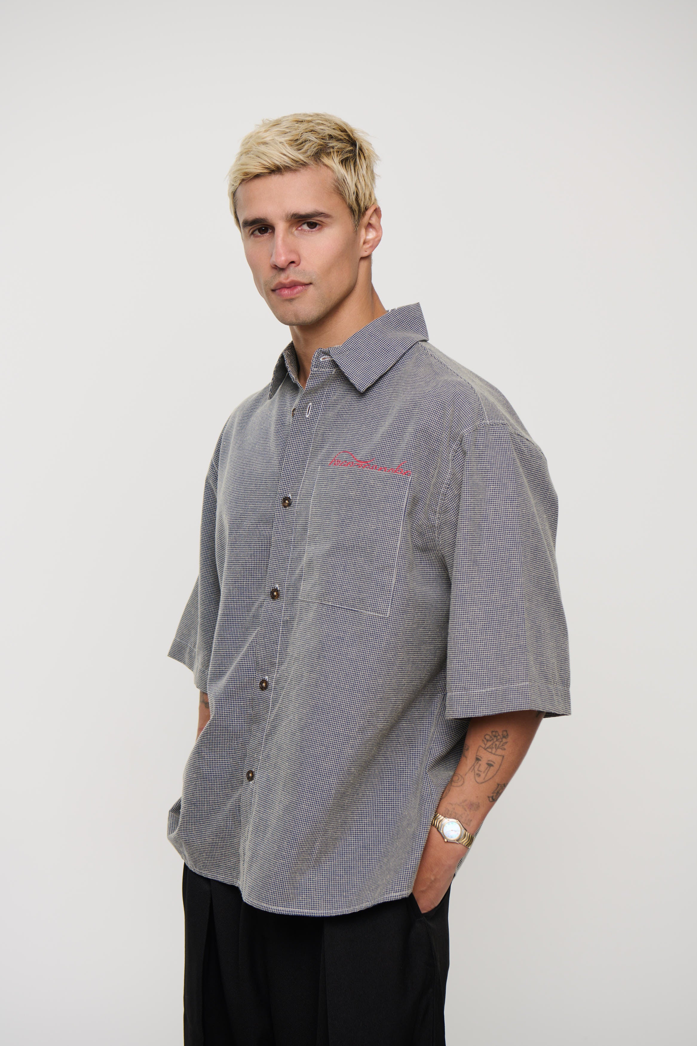 Scott Shirt Check Blue Print
