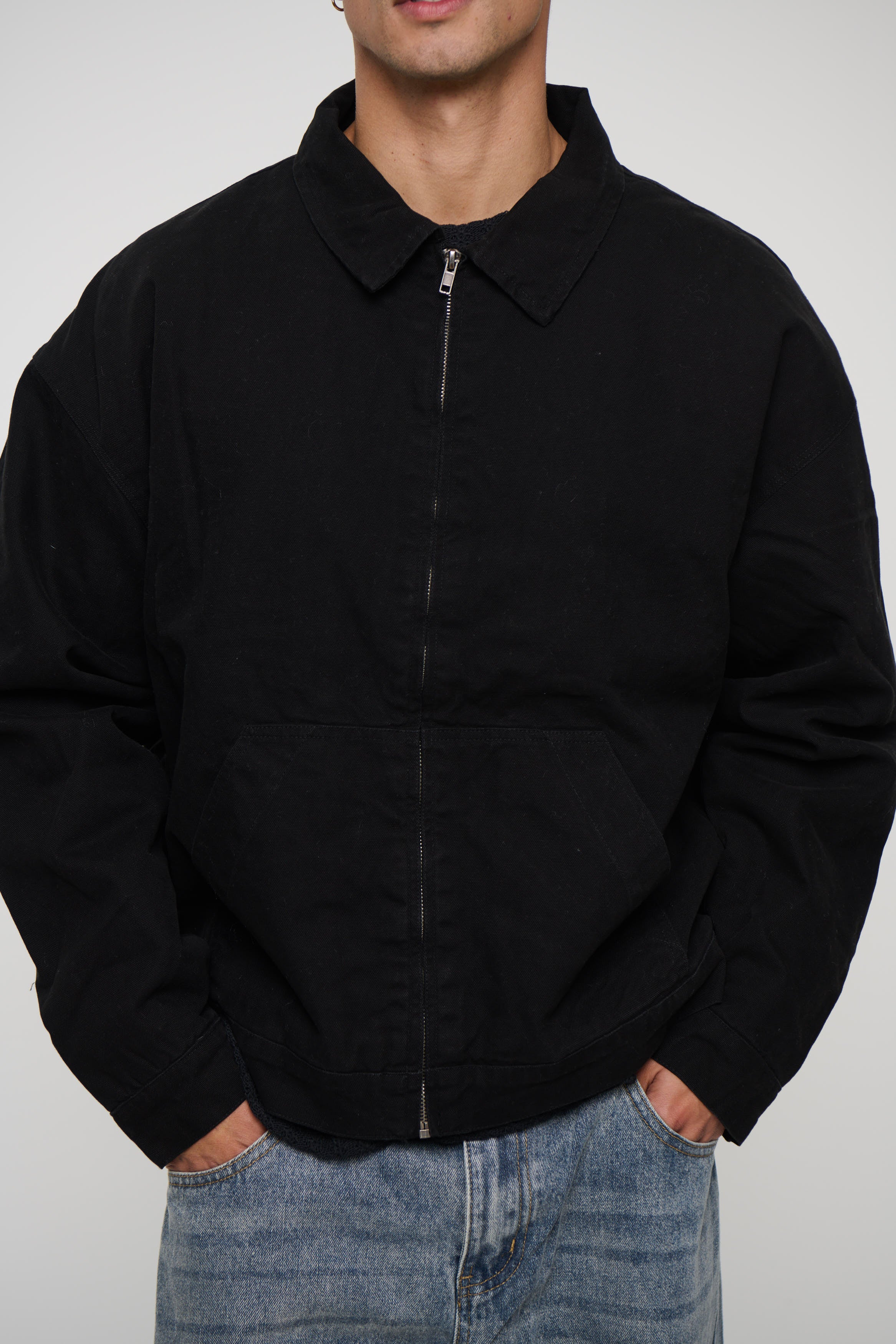 Collar Lined Jacket Black