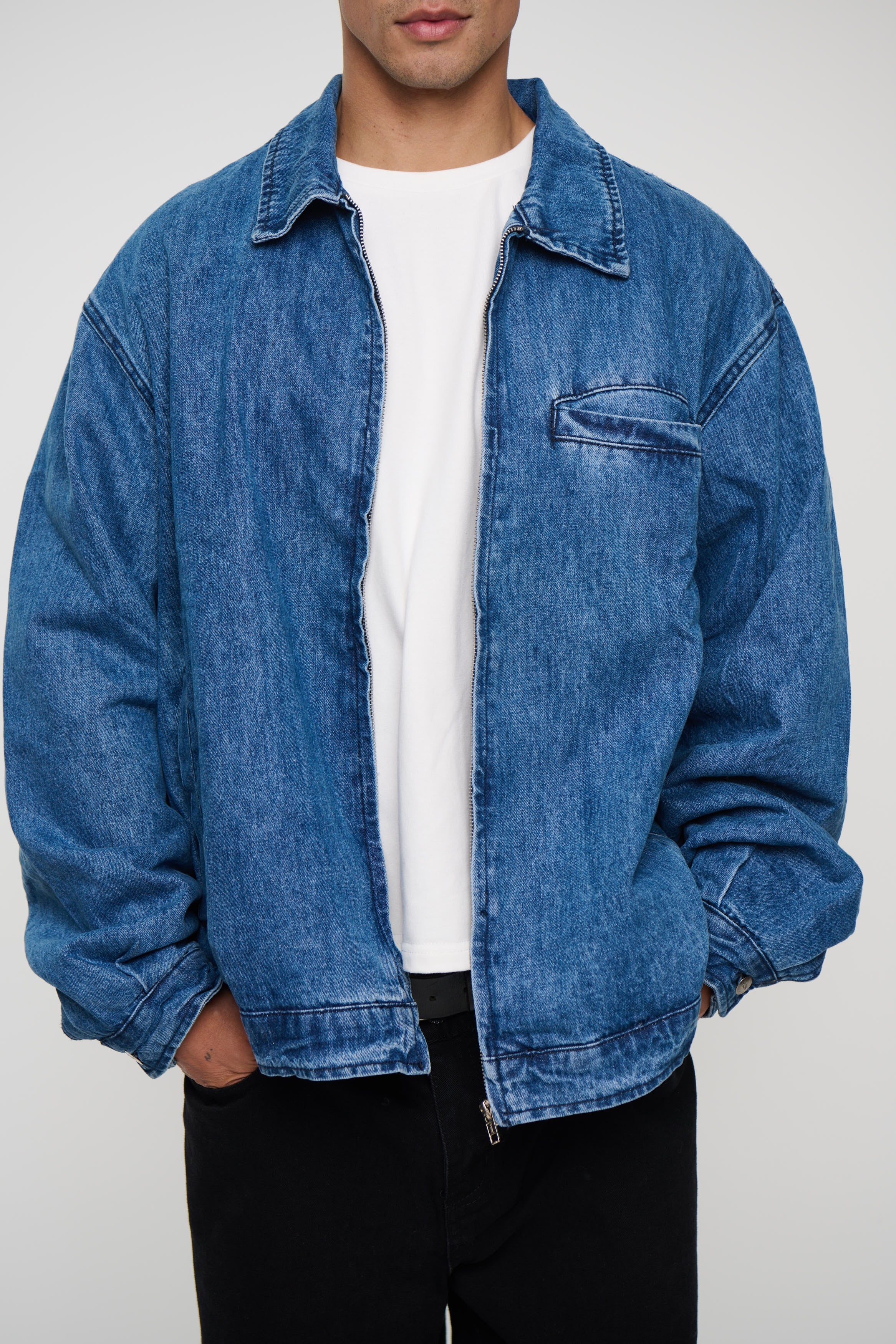 NTH Denim Lined Jacket Blue