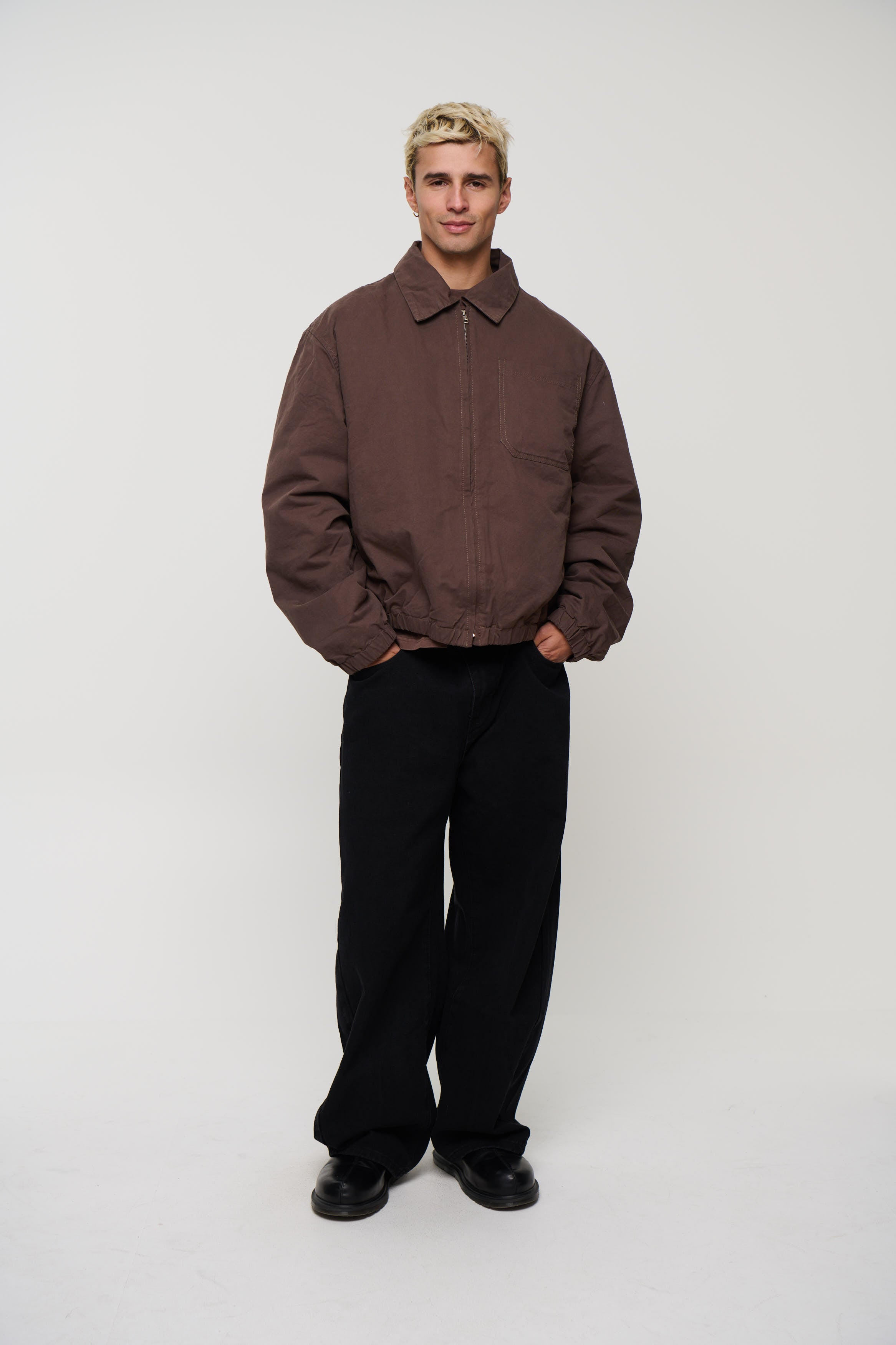 Charlie Soft Cotton Bomber Choc