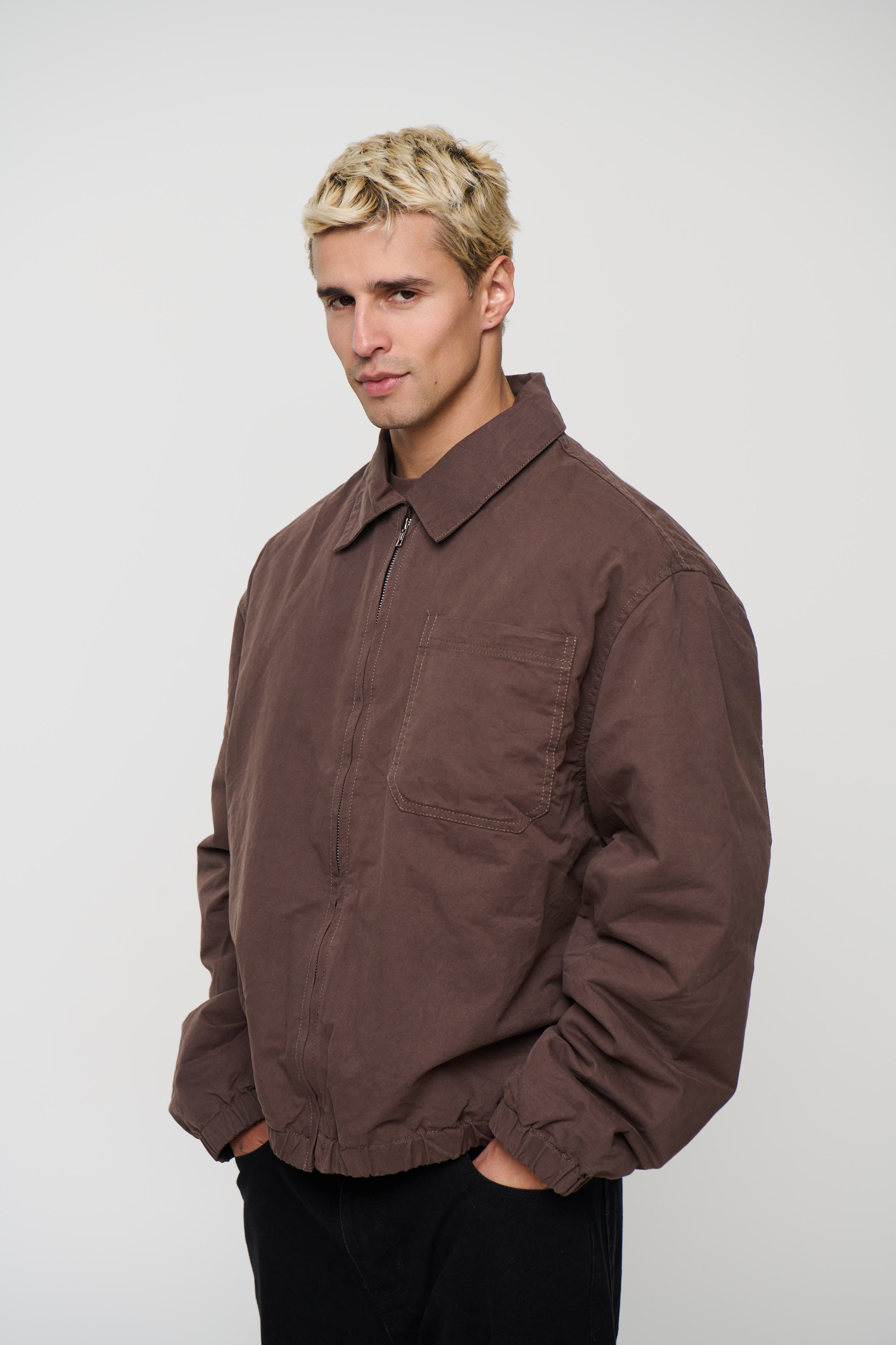 Charlie Soft Cotton Bomber Choc