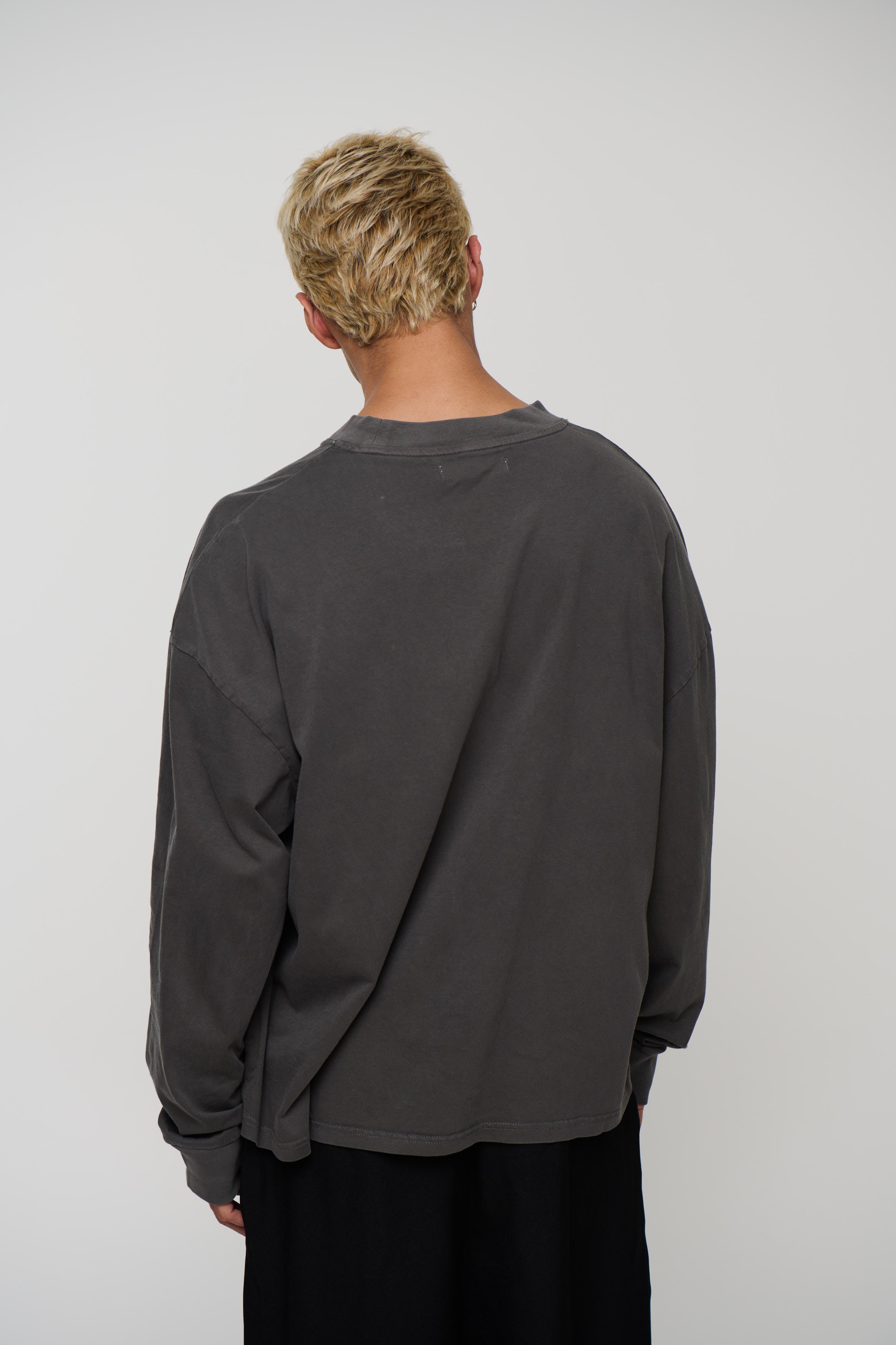 Cotton Long Sleeve Charcoal
