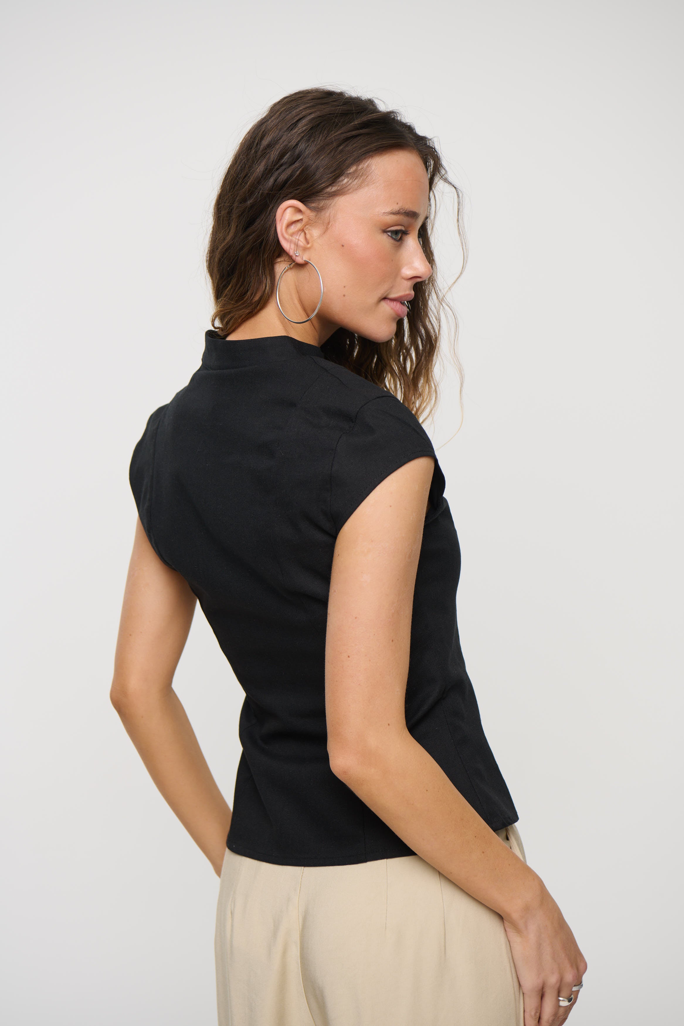 Renay Button Up Black