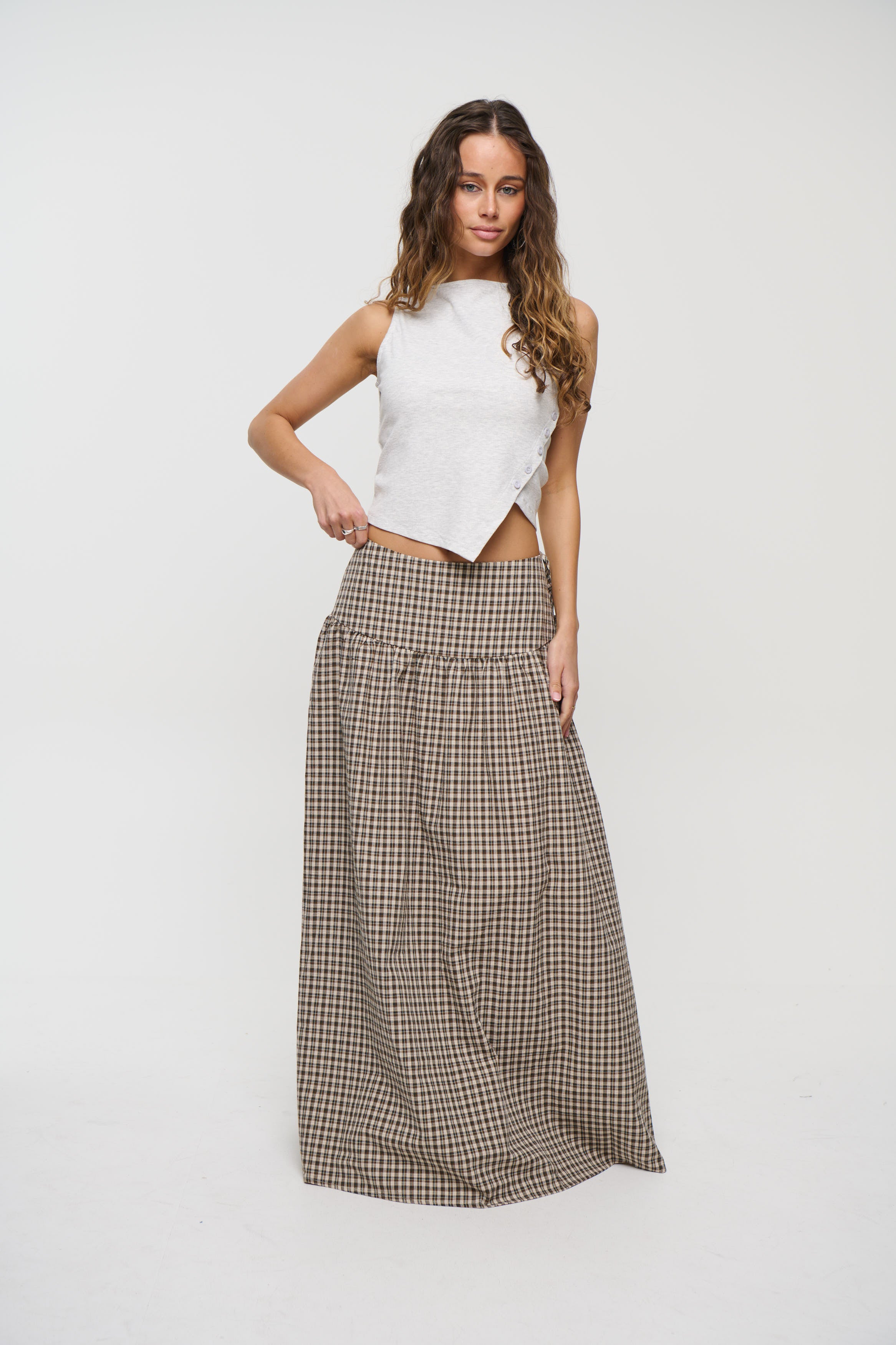 Rylan Maxi Skirt Beige