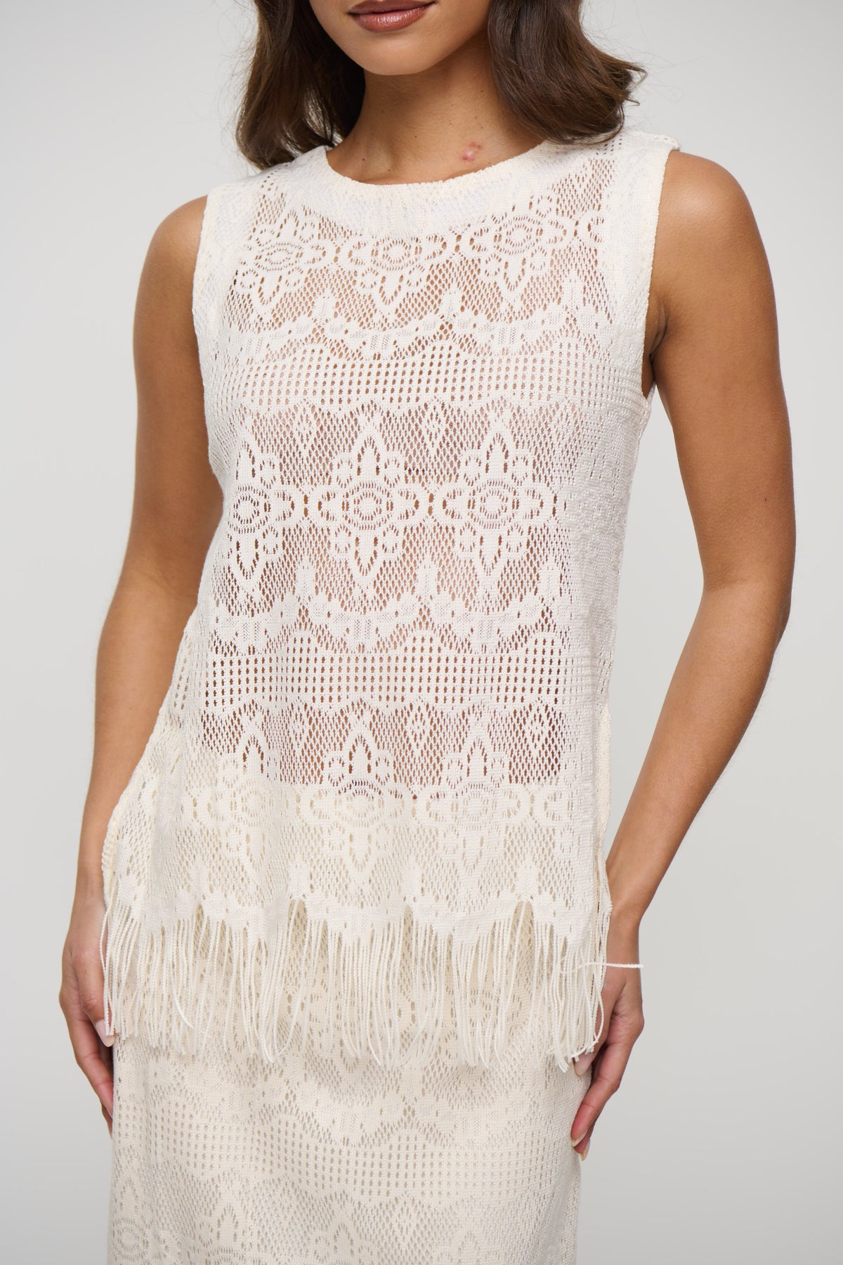 Lissa Lace Top Ivory