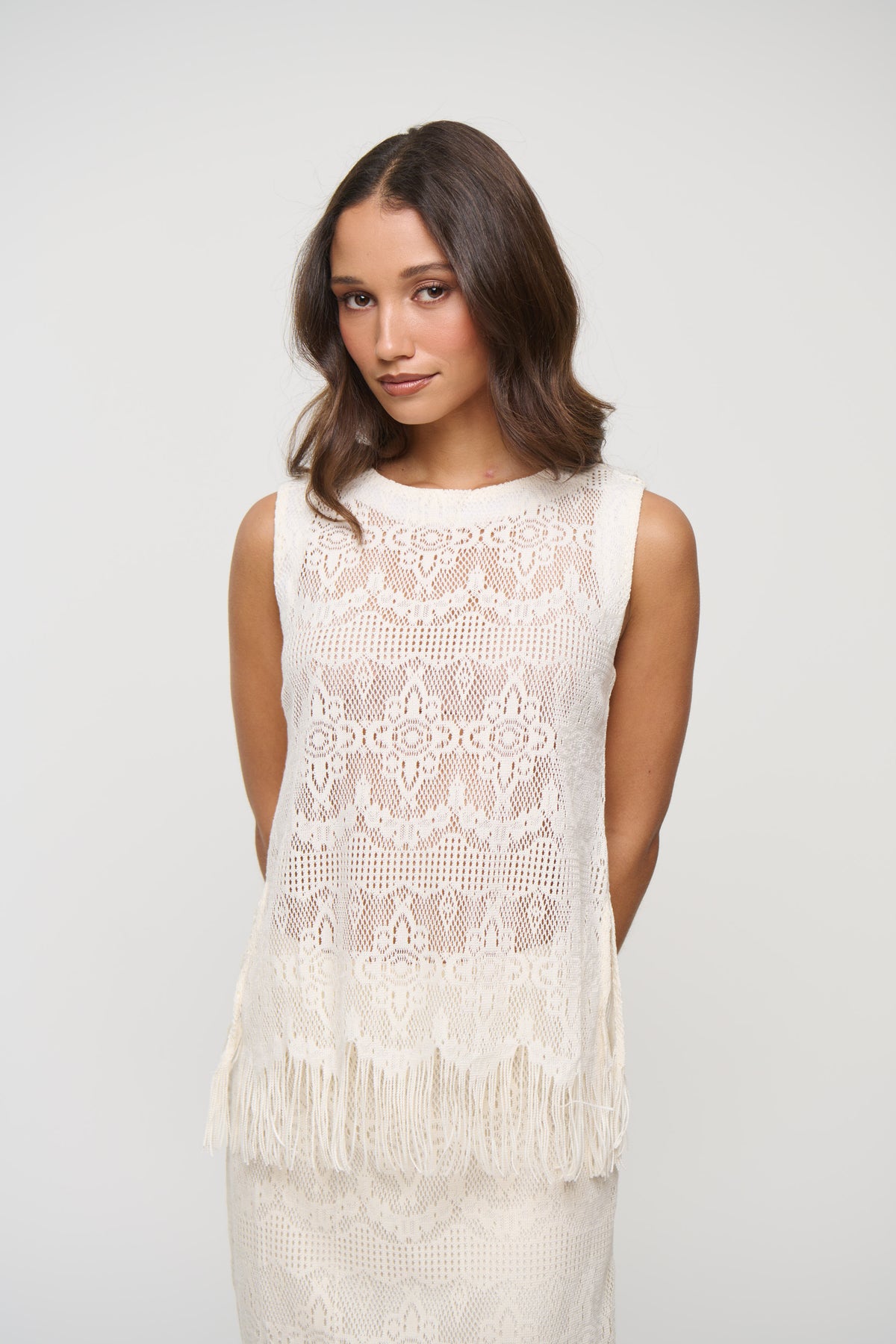 Lissa Lace Top Ivory