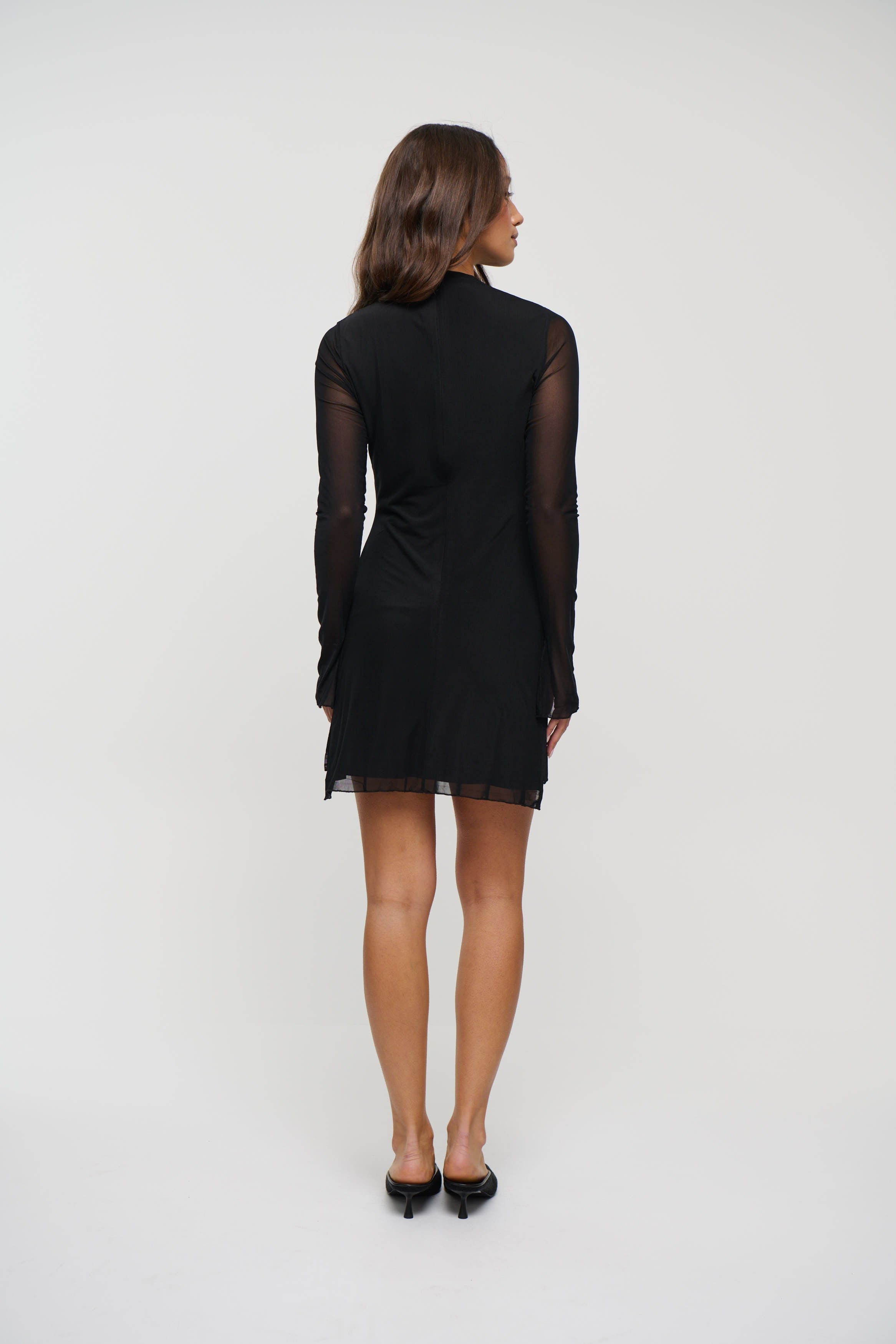 Sia Keyhole Mini Dress Black