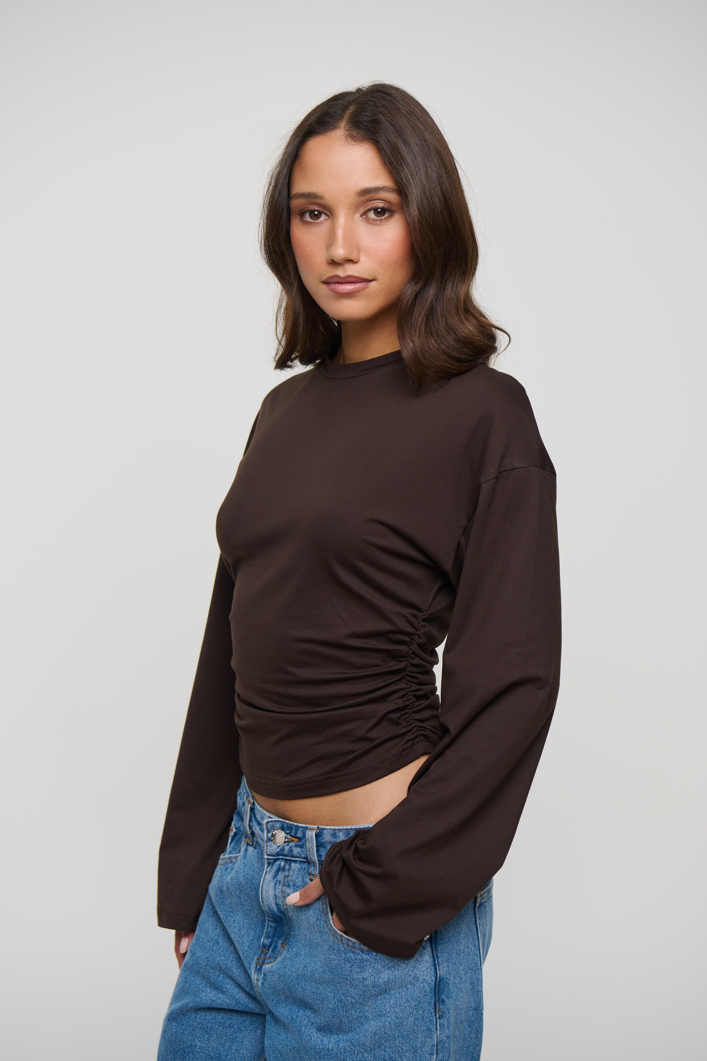 Rishelle Long Sleeve Chocolate