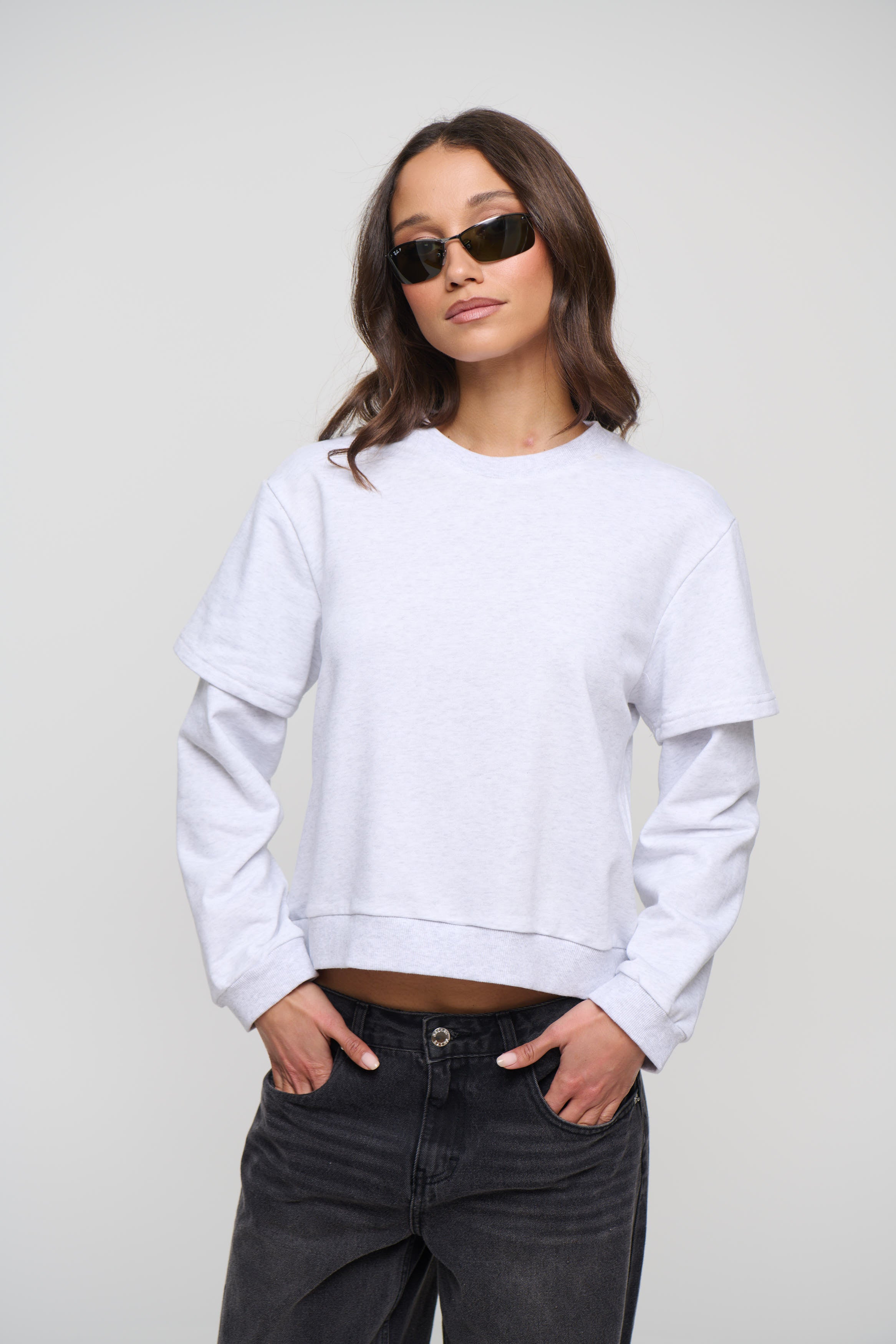 Jazmin Long Sleeve Light Grey