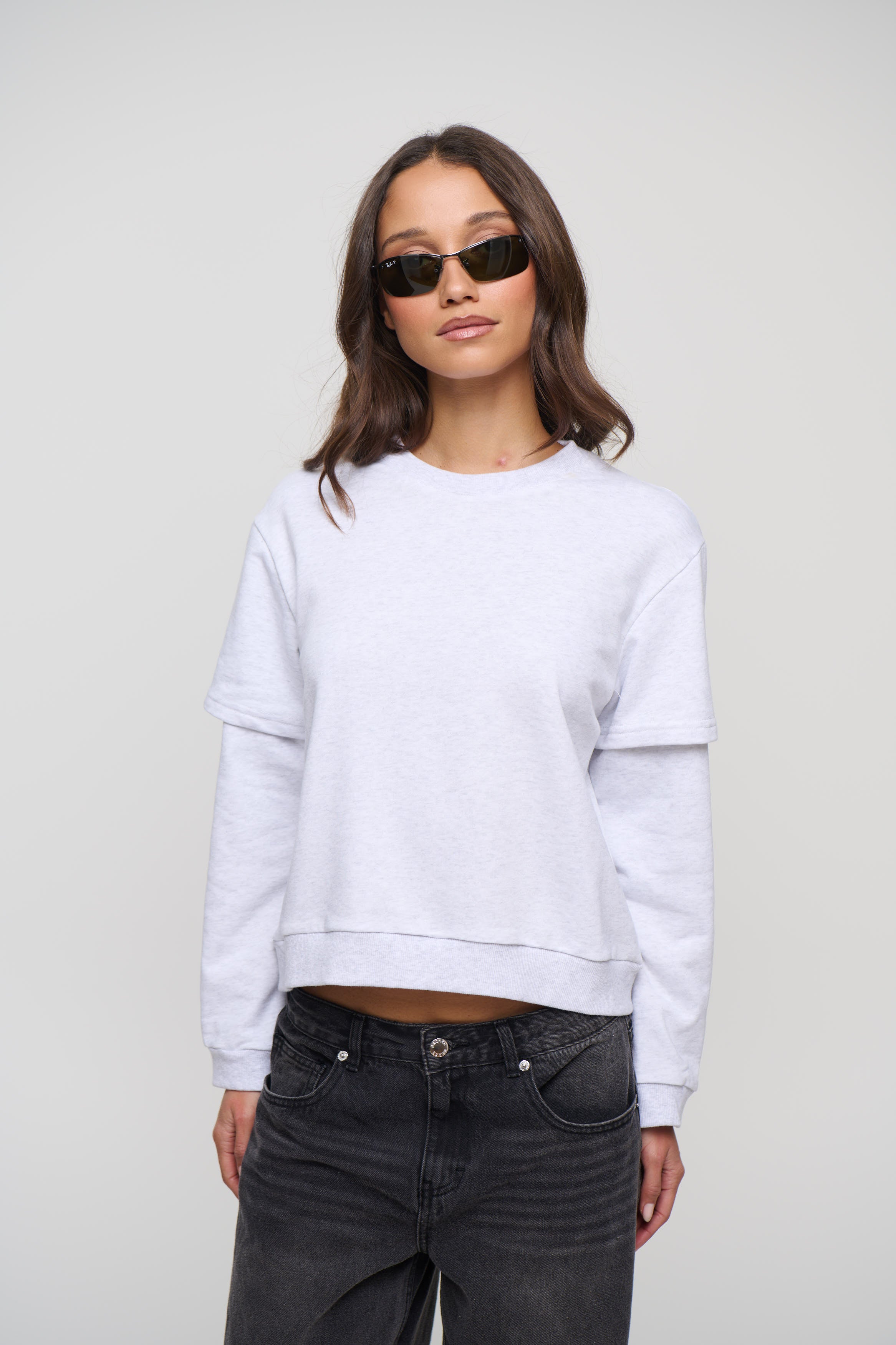 Jazmin Long Sleeve Light Grey