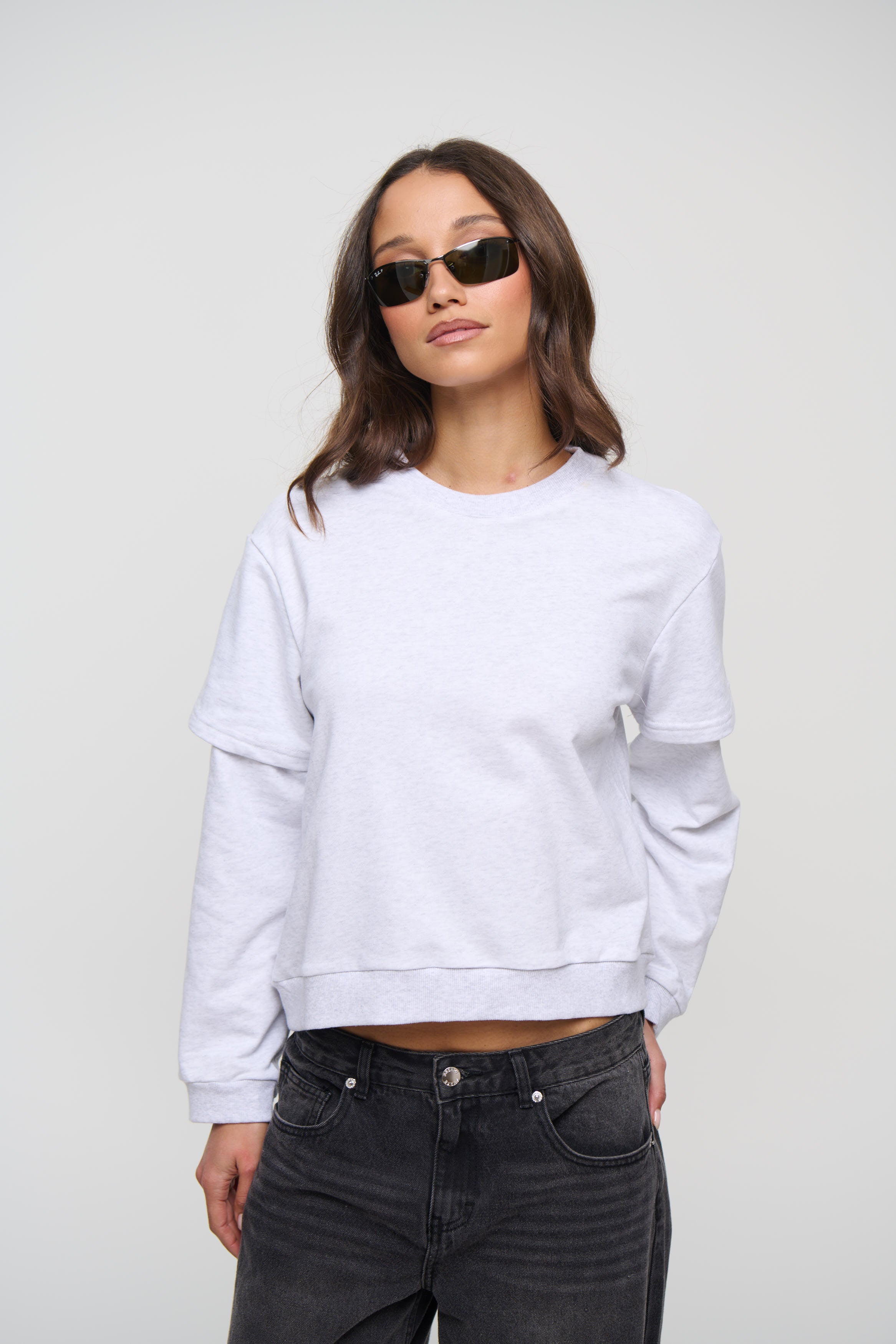 Jazmin Long Sleeve Light Grey