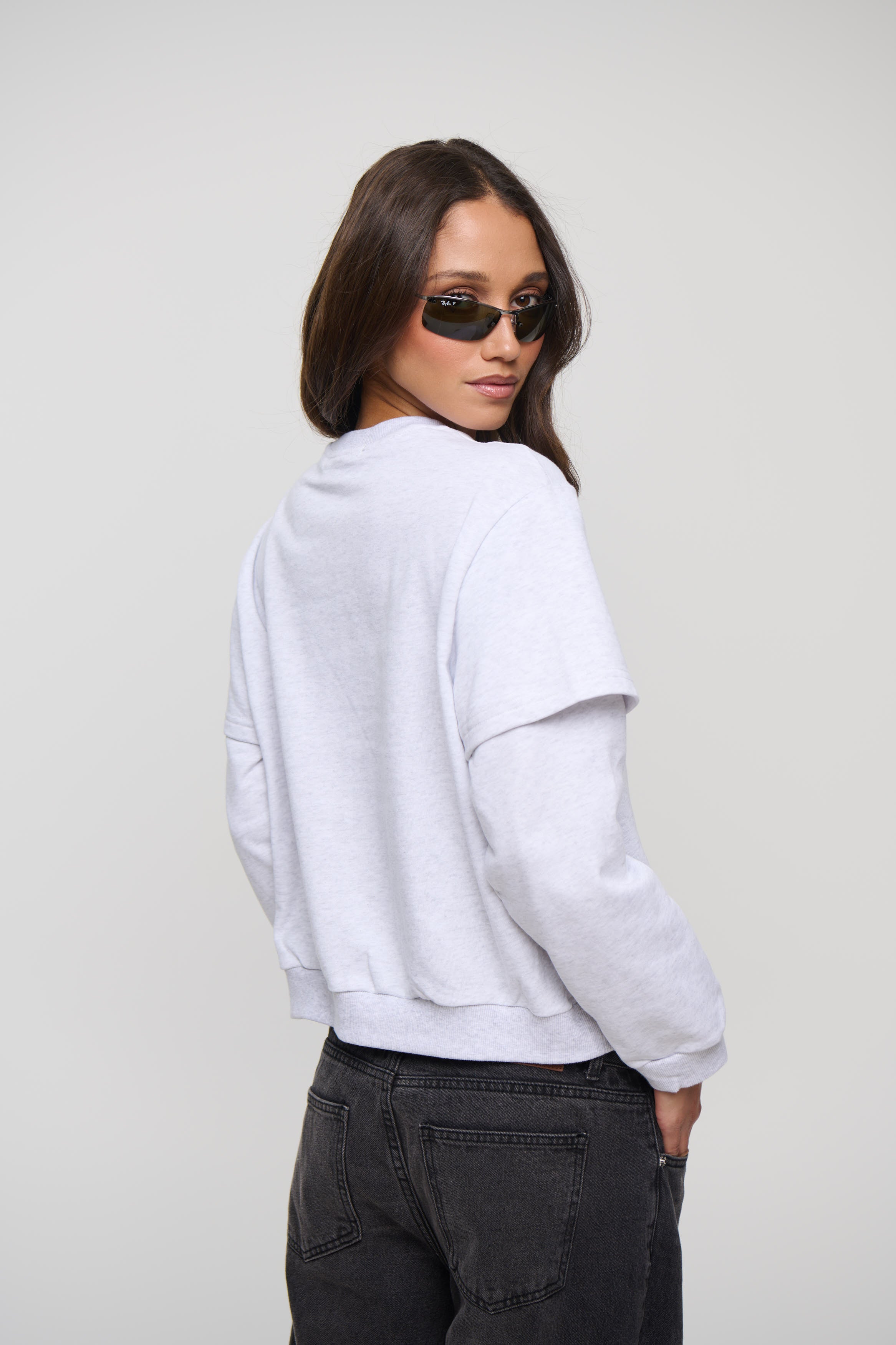 Jazmin Long Sleeve Light Grey