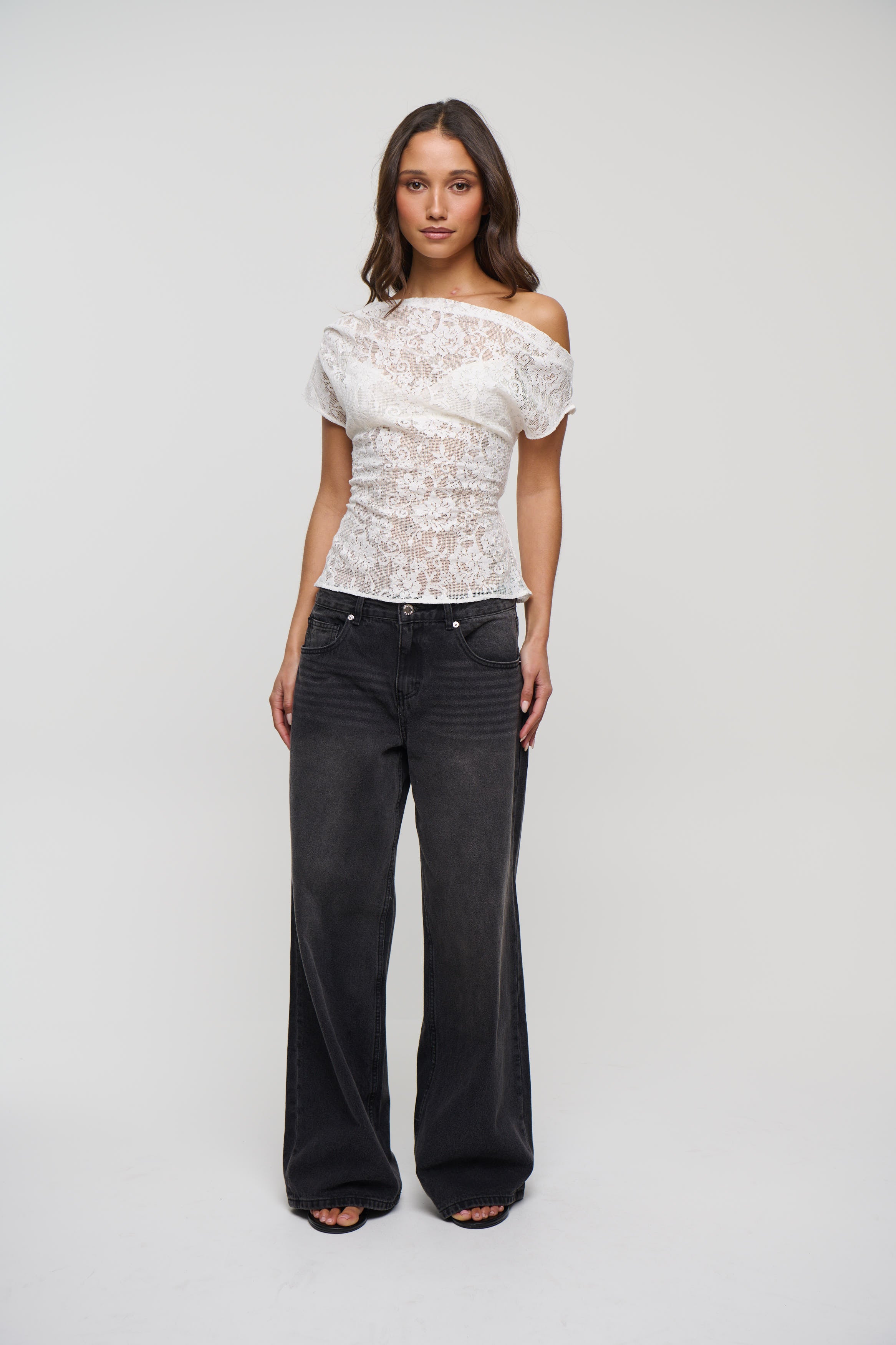Lori Lace Top White