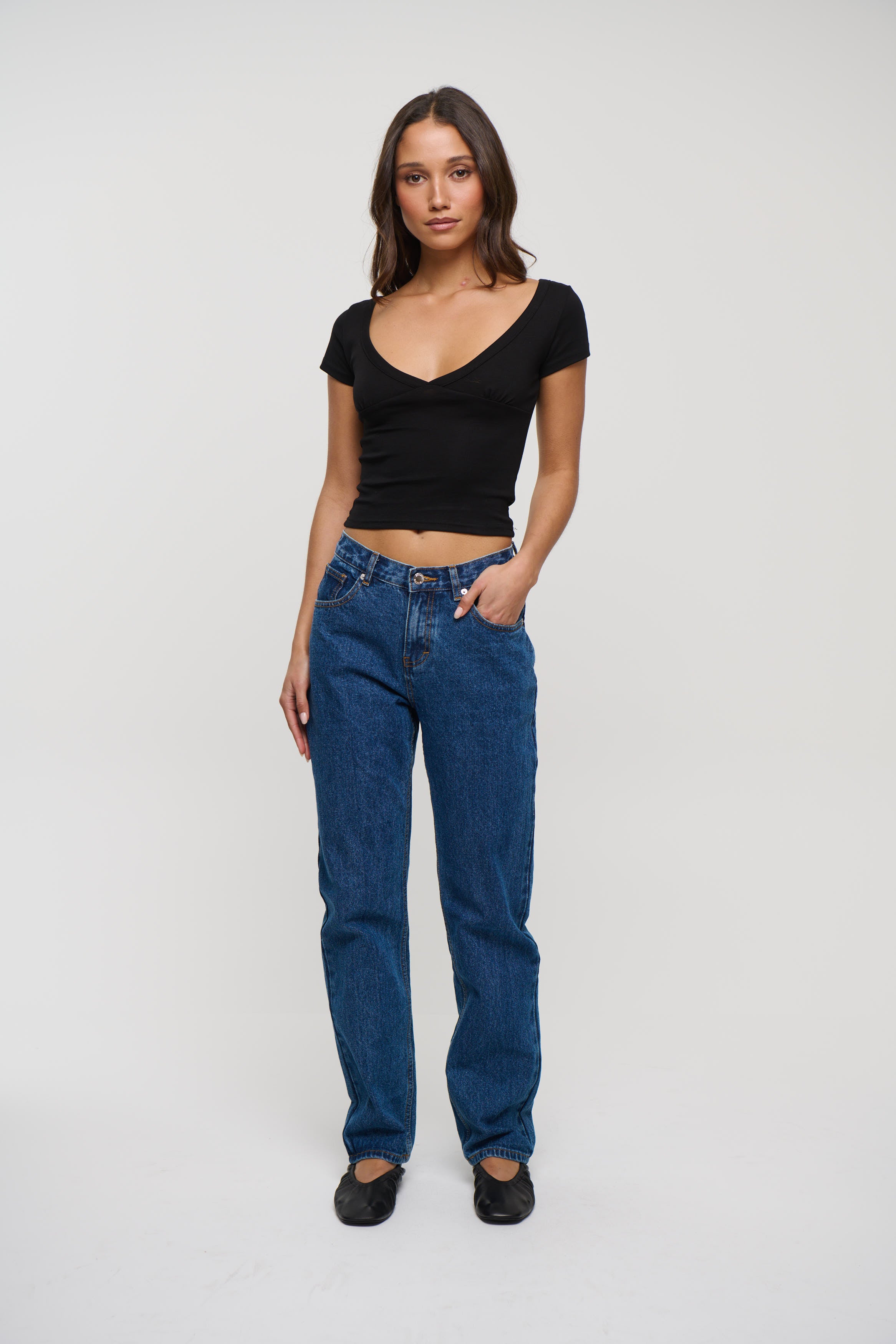 Kassandra Straight Leg Jean Blue