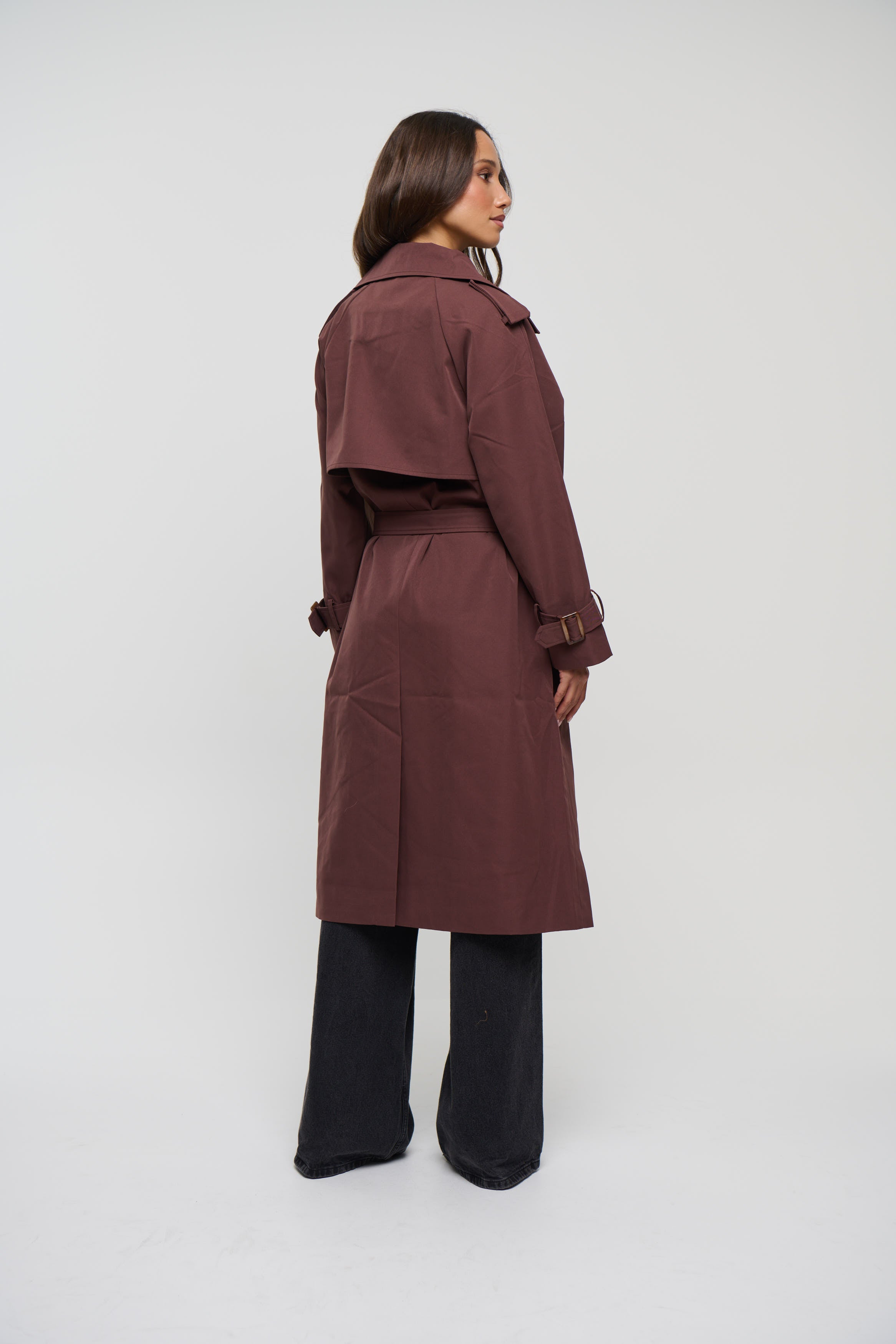 Darci Trench Chocolate