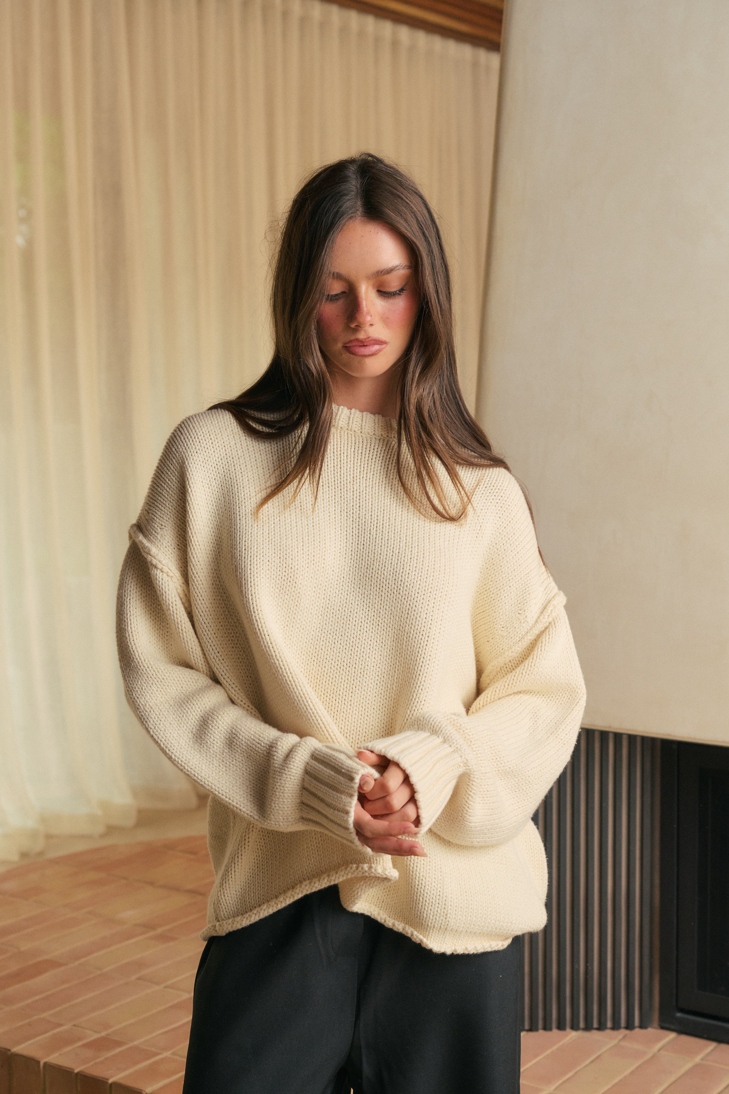 Nikova Knit Jumper Cream
