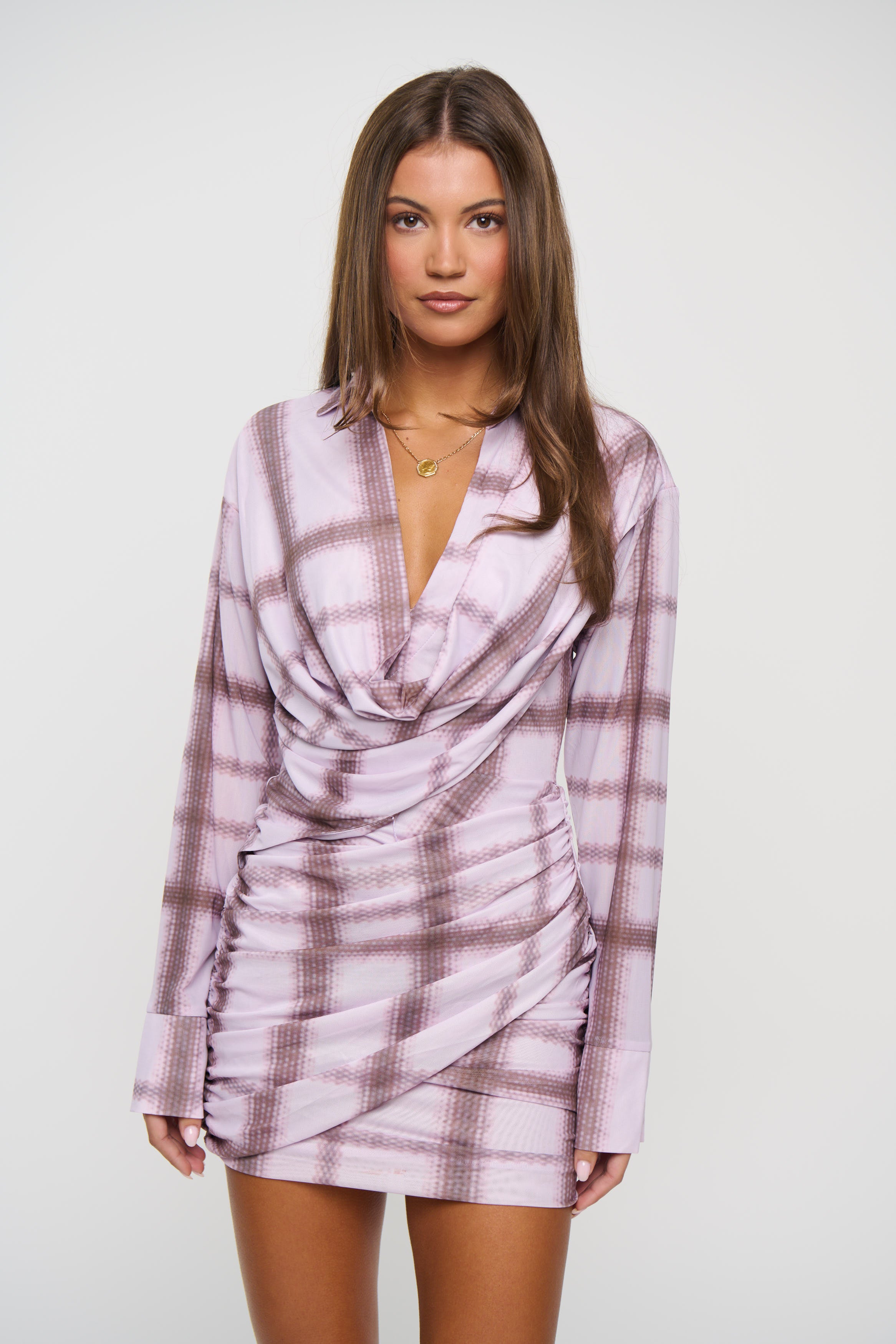 Ashti Shirt Dress Plaid