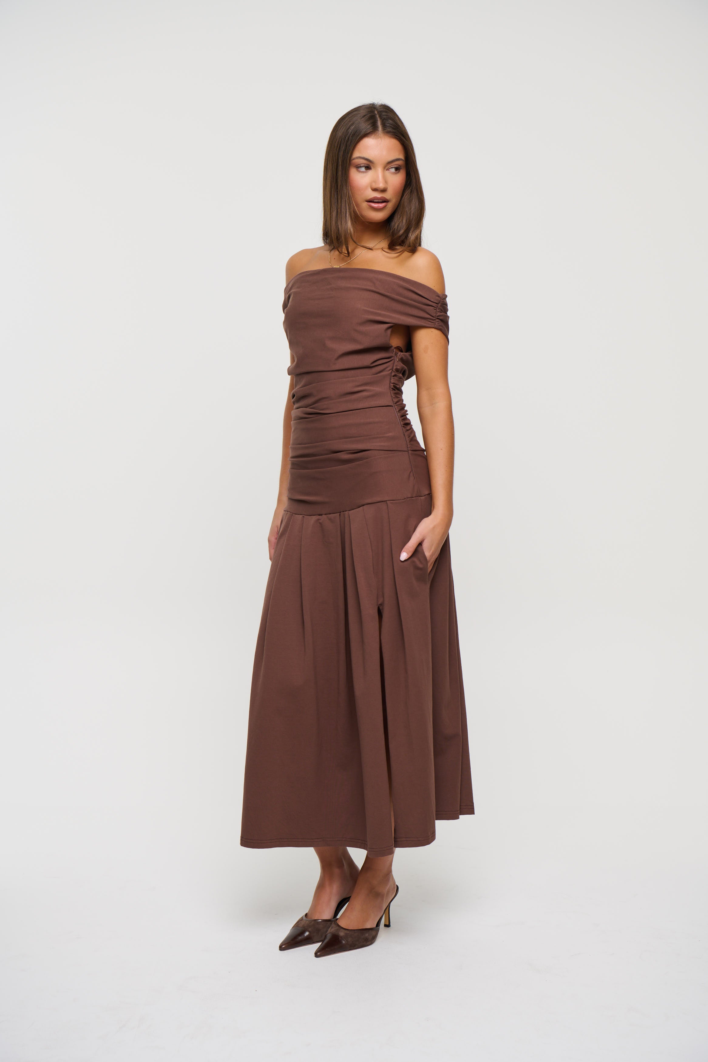 Elita Maxi Dress Chocolate