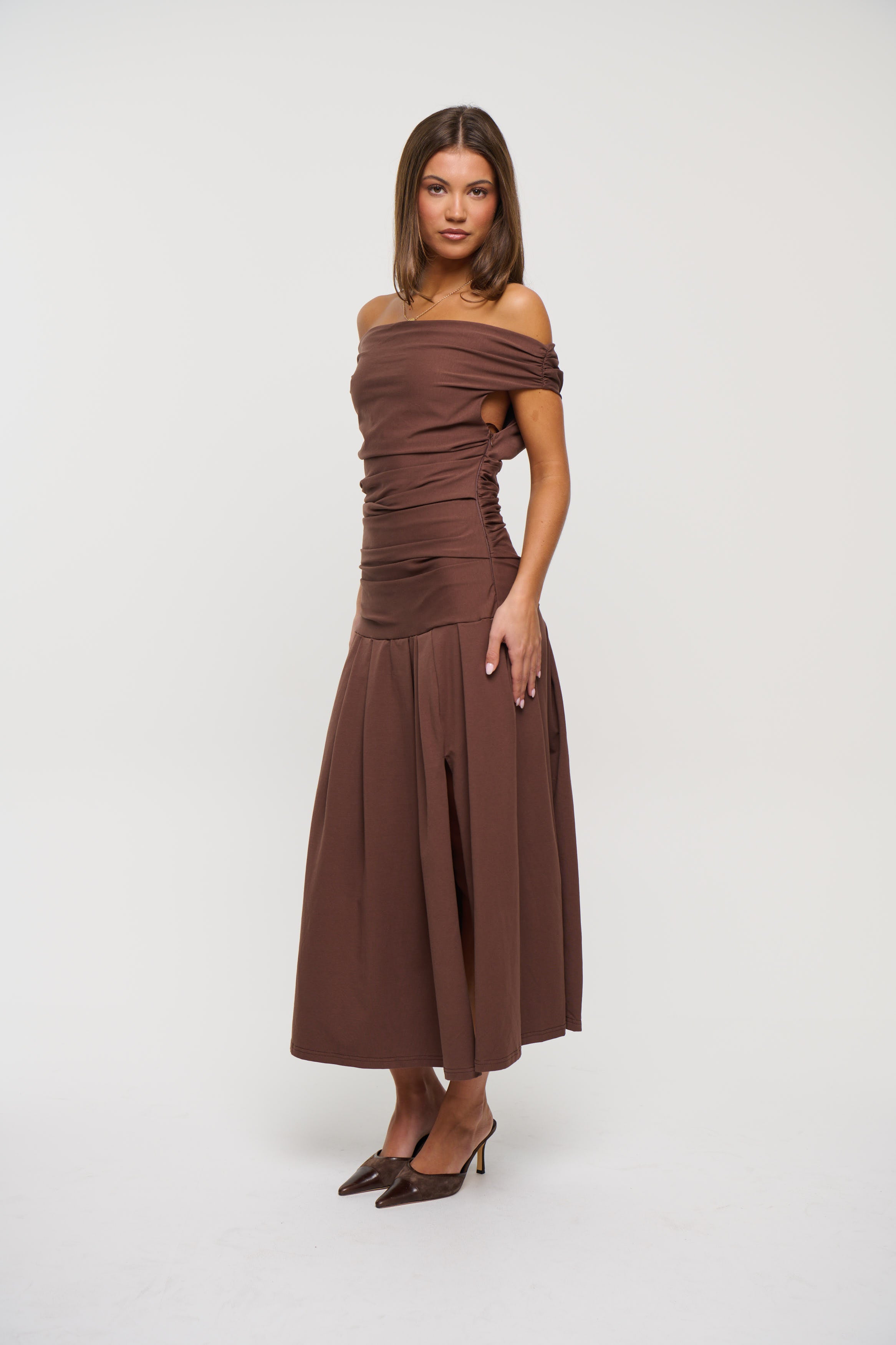 Elita Maxi Dress Chocolate