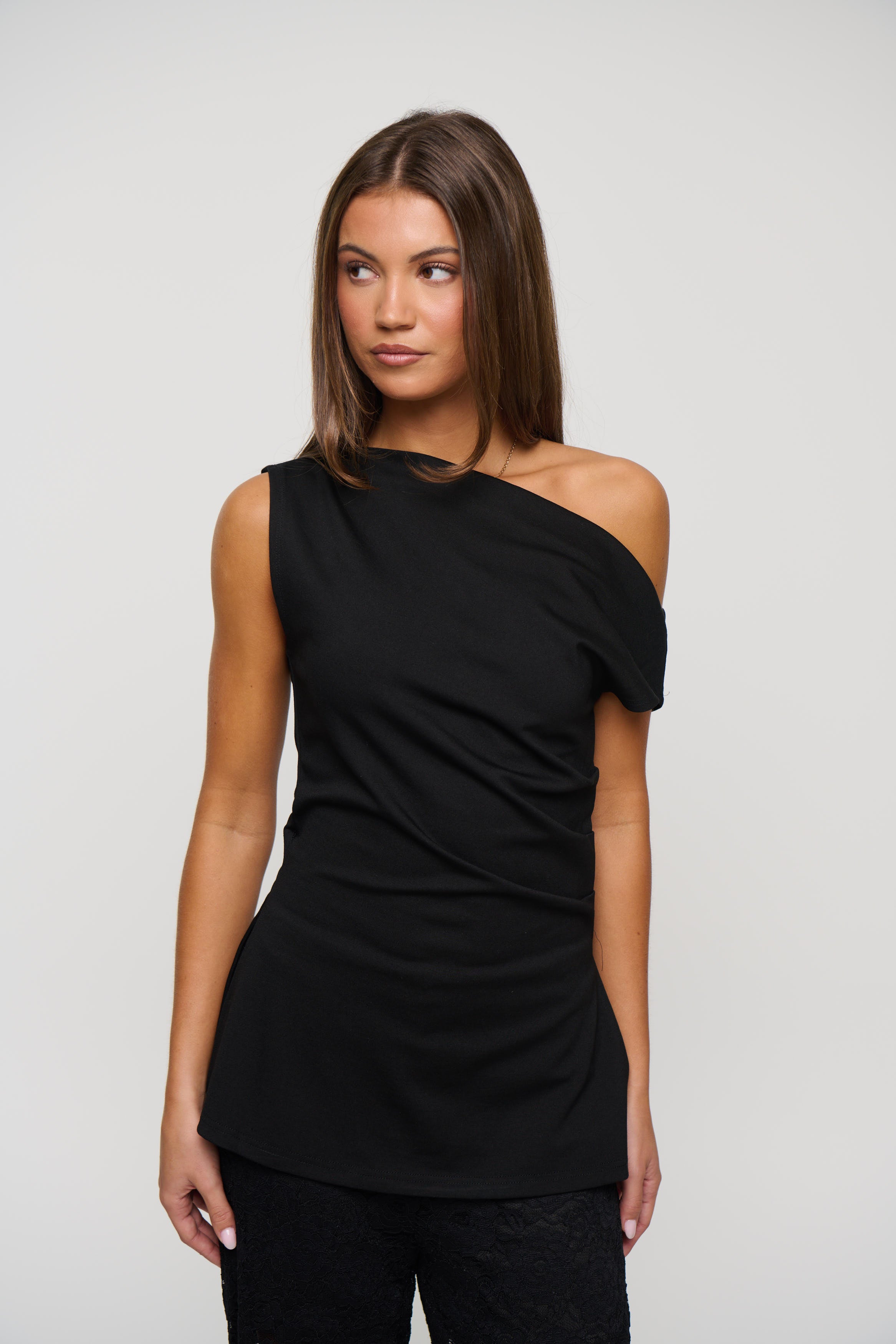Laguna Asymmetrical Top Black
