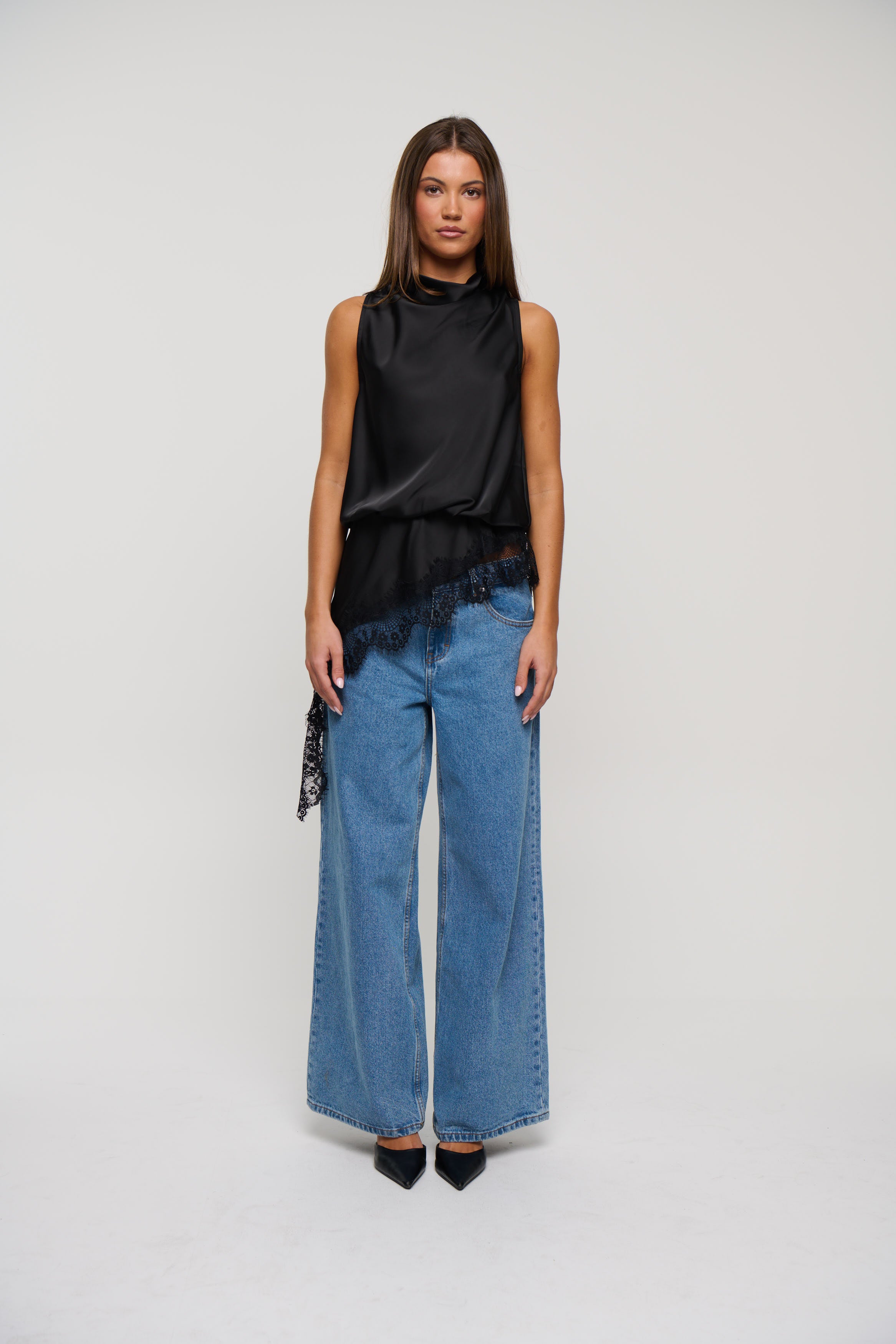 Prue Lace Top Black