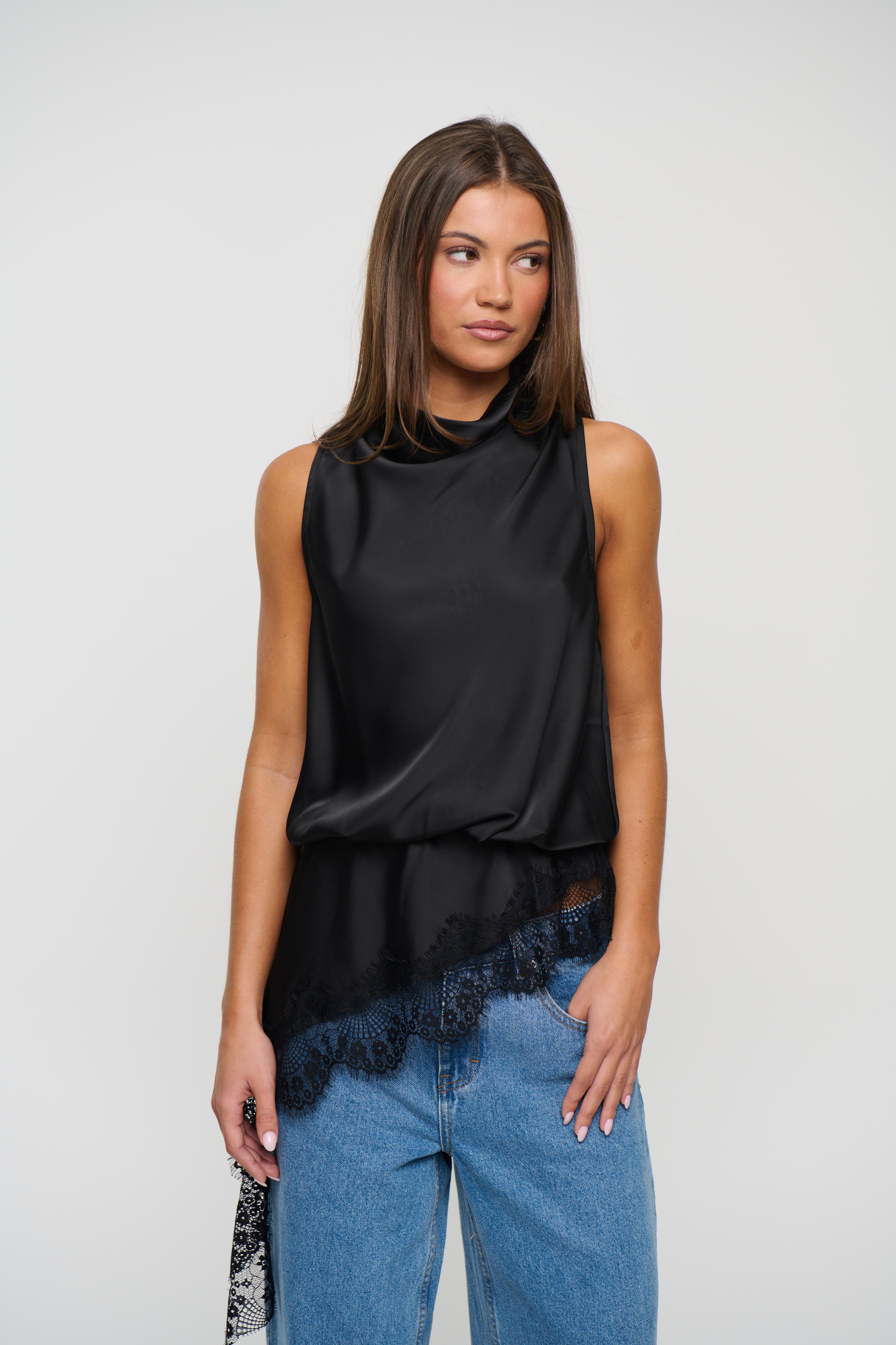Prue Lace Top Black